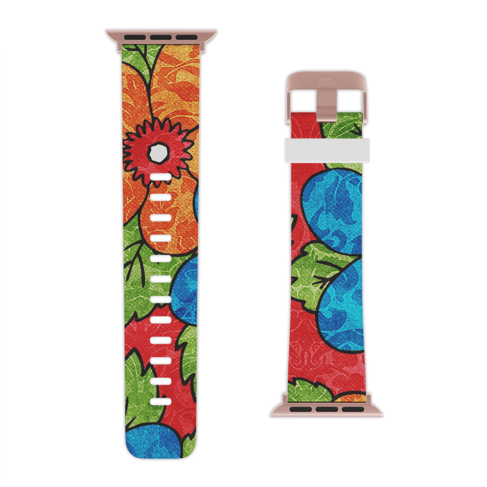 Groovy Red Floral Kl III Watch Band for Apple Watch, Artsulli - Art is Long, Life is Short, Accessories, , , , , , , 