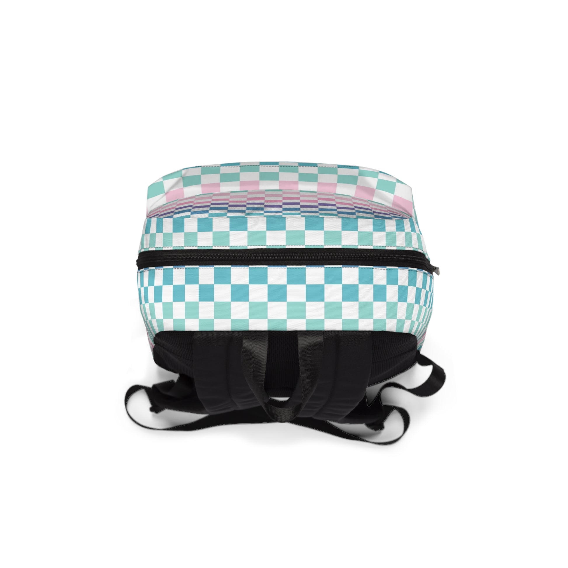 Vaporwave Rainbow  Checkerboard Multi-Color Unisex Classic Backpack, Artsulli - Art is Long, Life is Short, Bags, , , , , , , 