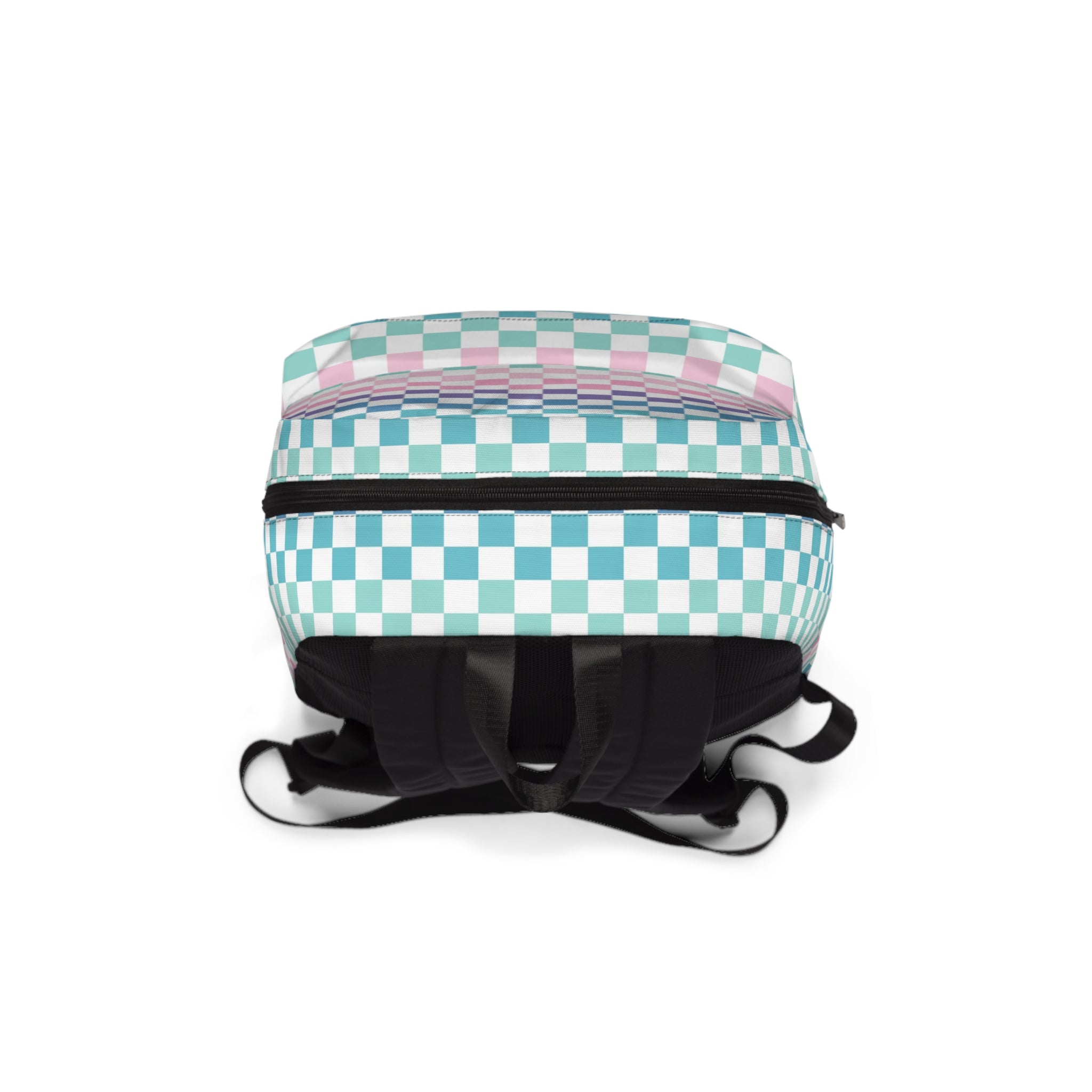 Vaporwave Rainbow  Checkerboard Multi-Color Unisex Classic Backpack, Artsulli - Art is Long, Life is Short, Bags, , , , , , , 