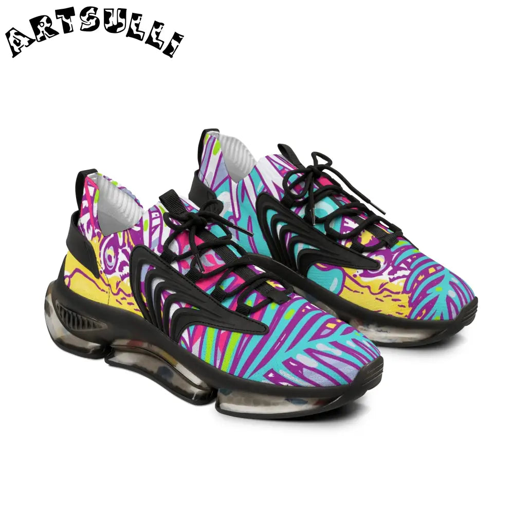 JAKKOUTTHEBXX Tropical Jungle Tigers Torquise and Purple Men’s Mesh
