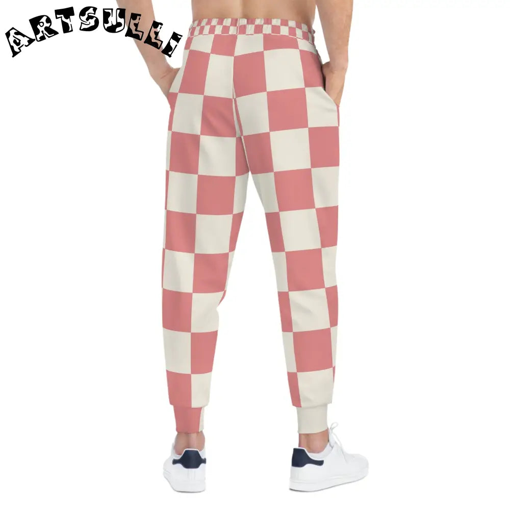 JAKKOUTTHEBXX Retro Checkered Grassland Sprites Athletic Joggers
