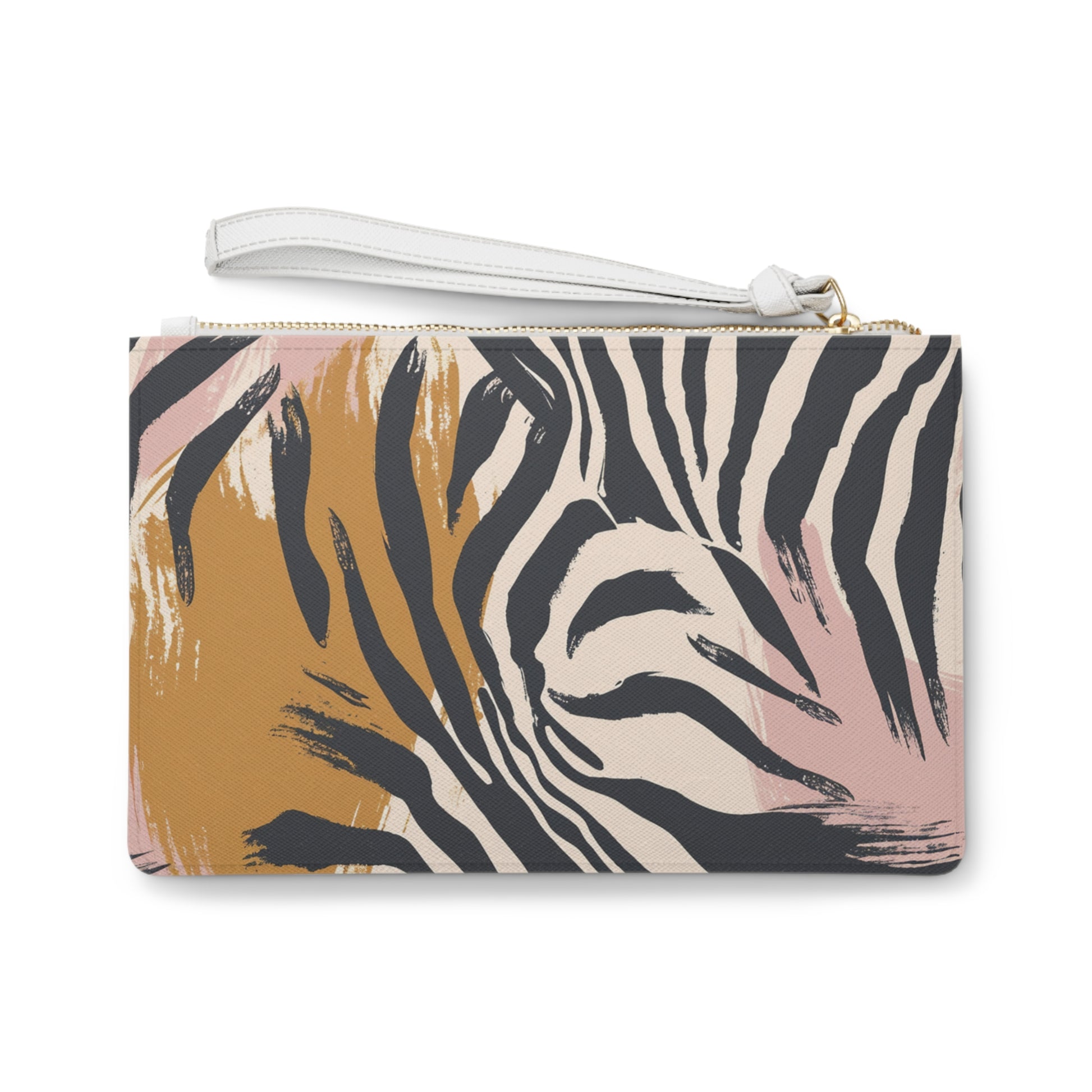 Zebra Brush Strokes Clutch Bag, Artsulli - Art is Long, Life is Short, Bags, , , , , , , 