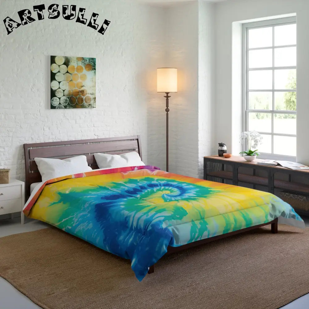 JAKKOUTTHEBXX Rainbow Tie Dye Art Blanket 2025