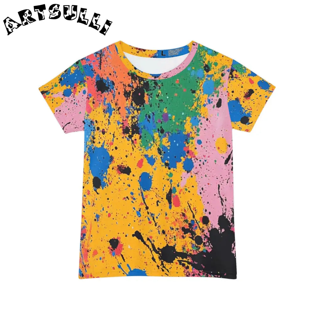 JAKKOUTTHEBXX The Colors Of Paint Splatter Women’s Short Sleeve