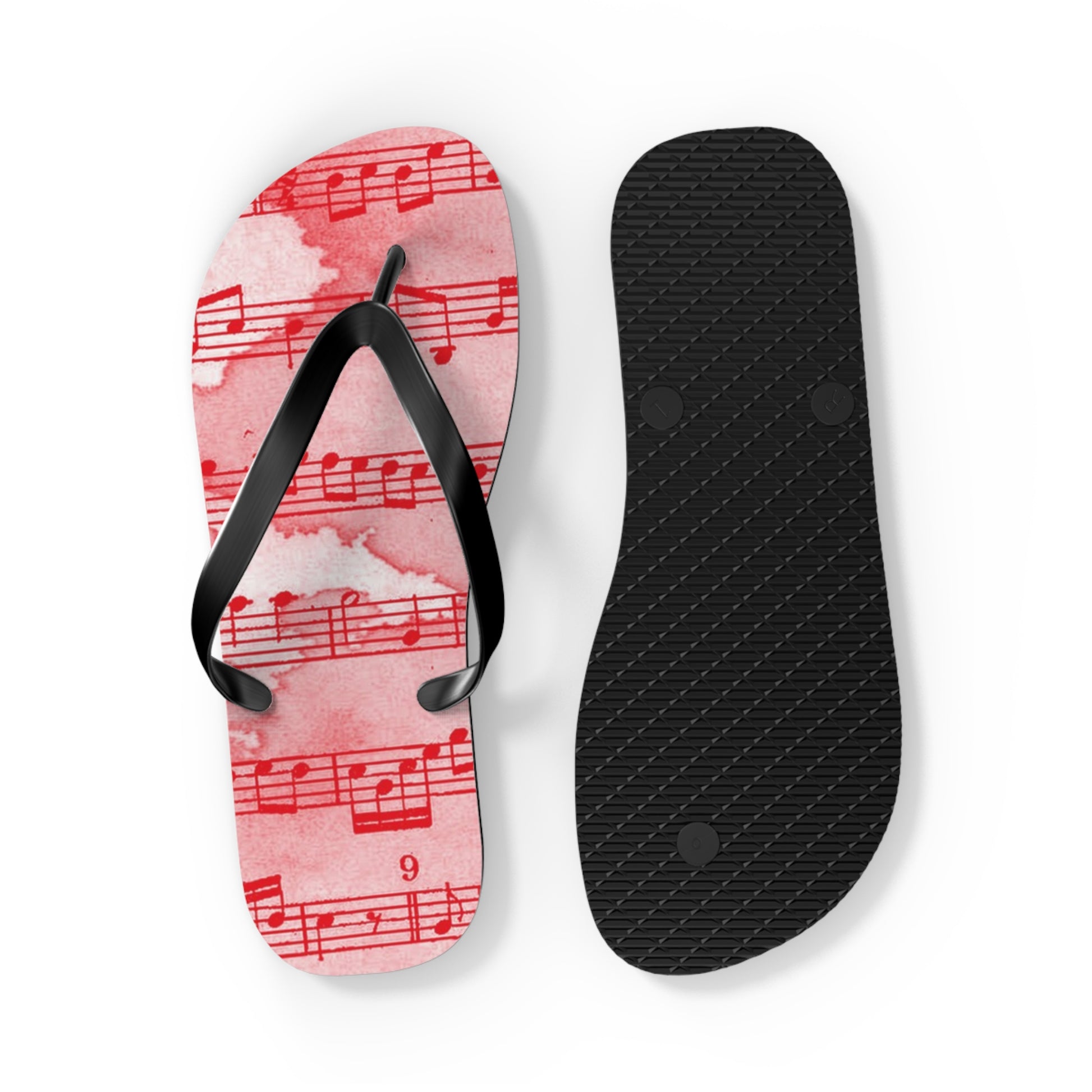 Drip Spill Type Beat Sheet Music Red Flip Flops, Artsulli - Art is Long, Life is Short, Shoes, , , , , , , 