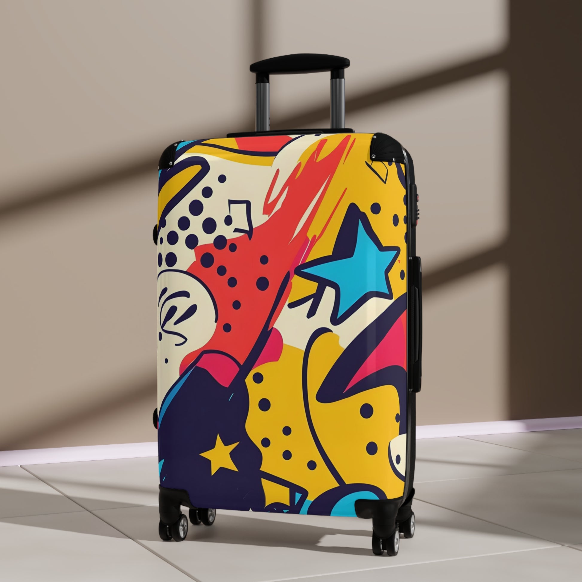 Comic x Pop Art Suitcase, Artsulli - Art is Long, Life is Short, Bags, , , , , , , 