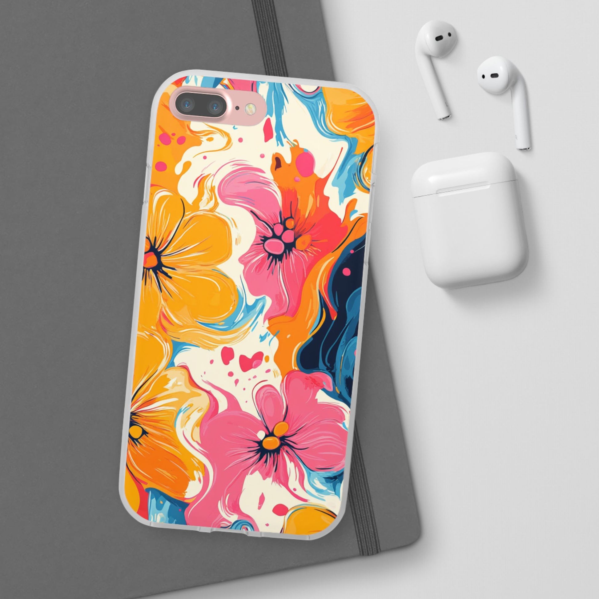 Vibrant Abstract Floral Flexi Case, Artsulli - Art is Long, Life is Short, Phone Case, , , , , , , 