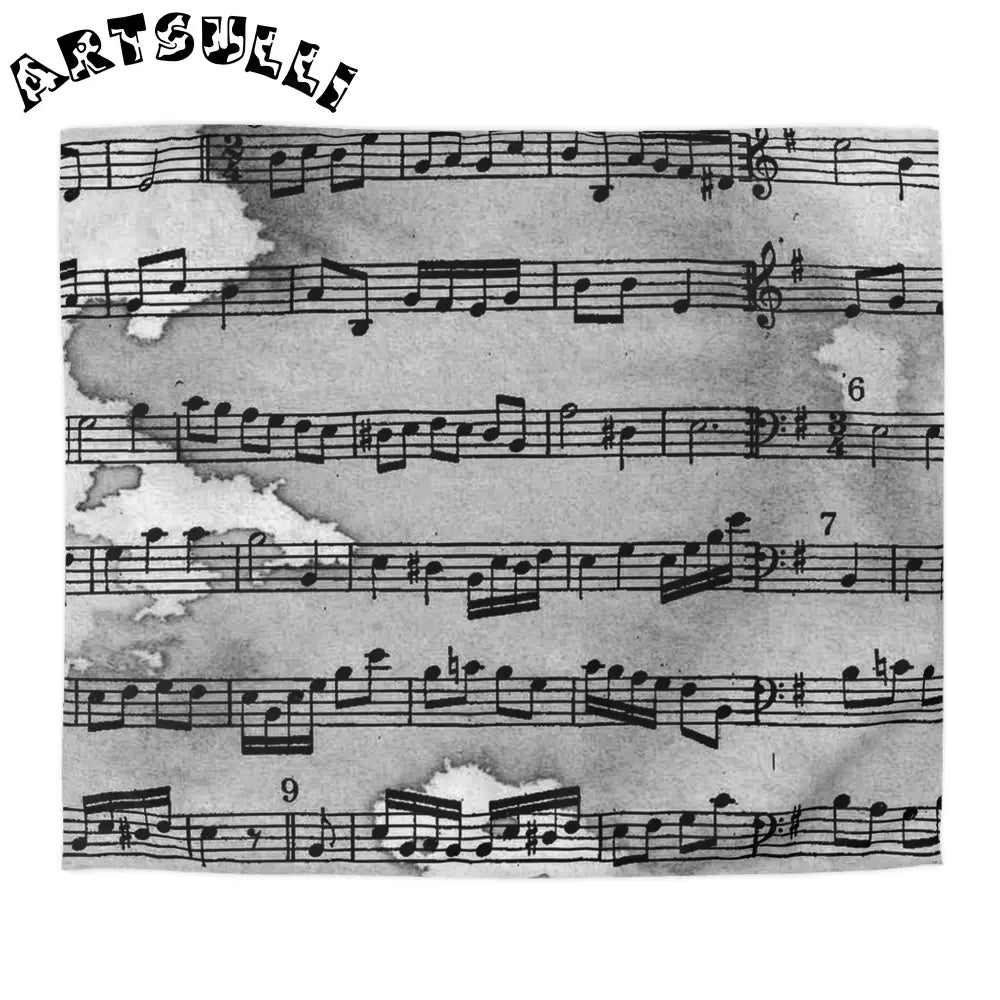 JAKKOUTTHEBXX Distressed Sheet Music Duvet Cover 2025