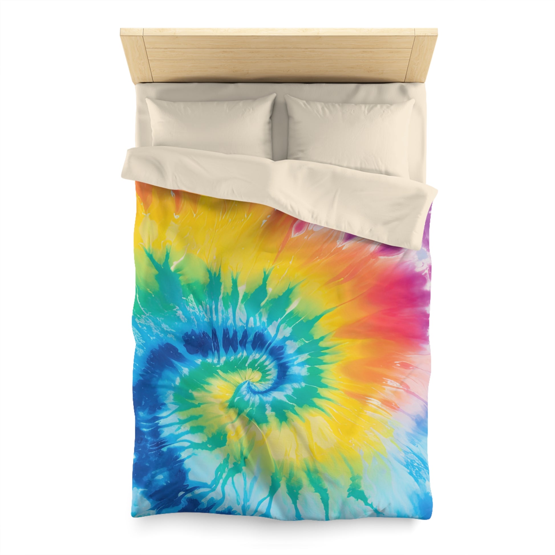 Tie Dye Microfiber Duvet Cover, Artsulli - Art is Long, Life is Short, Home Decor, , , , , , , 