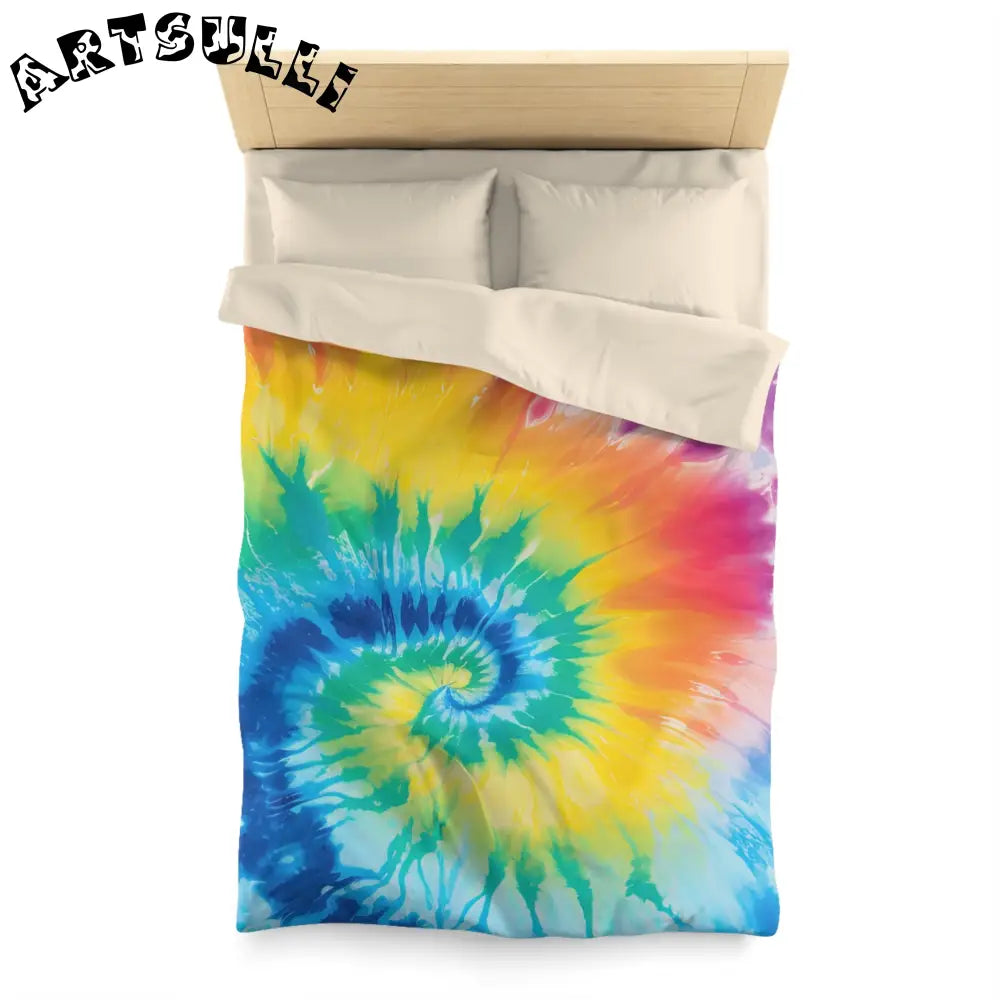 JAKKOUTTHEBXX Tie Dye Spiral Rainbow Duvet Cover 2025