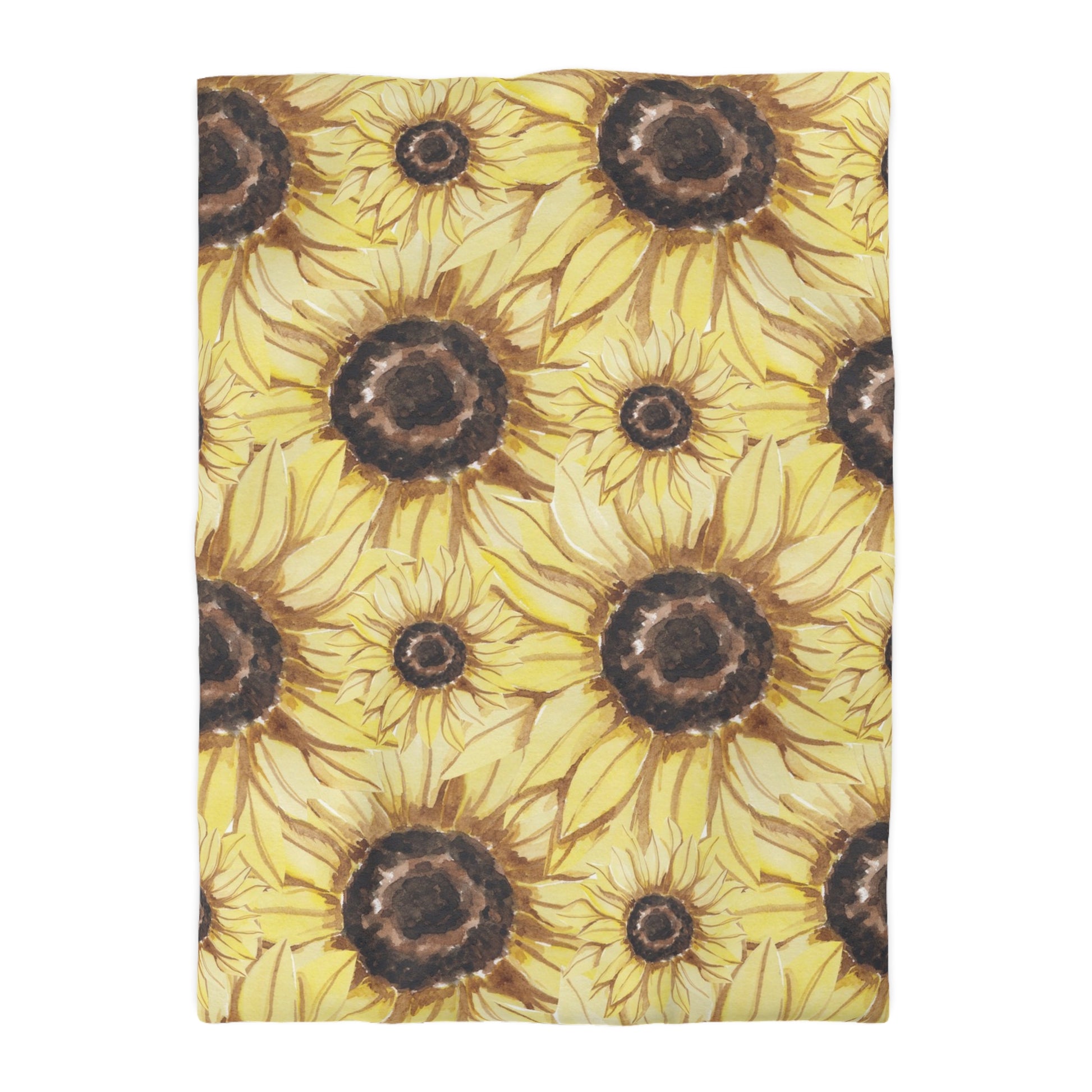 Retro Anime Sunflower Microfiber Duvet Cover, Artsulli - Art is Long, Life is Short, Home Decor, Size, Twin XL, Color, White, , , 31327562013136763178