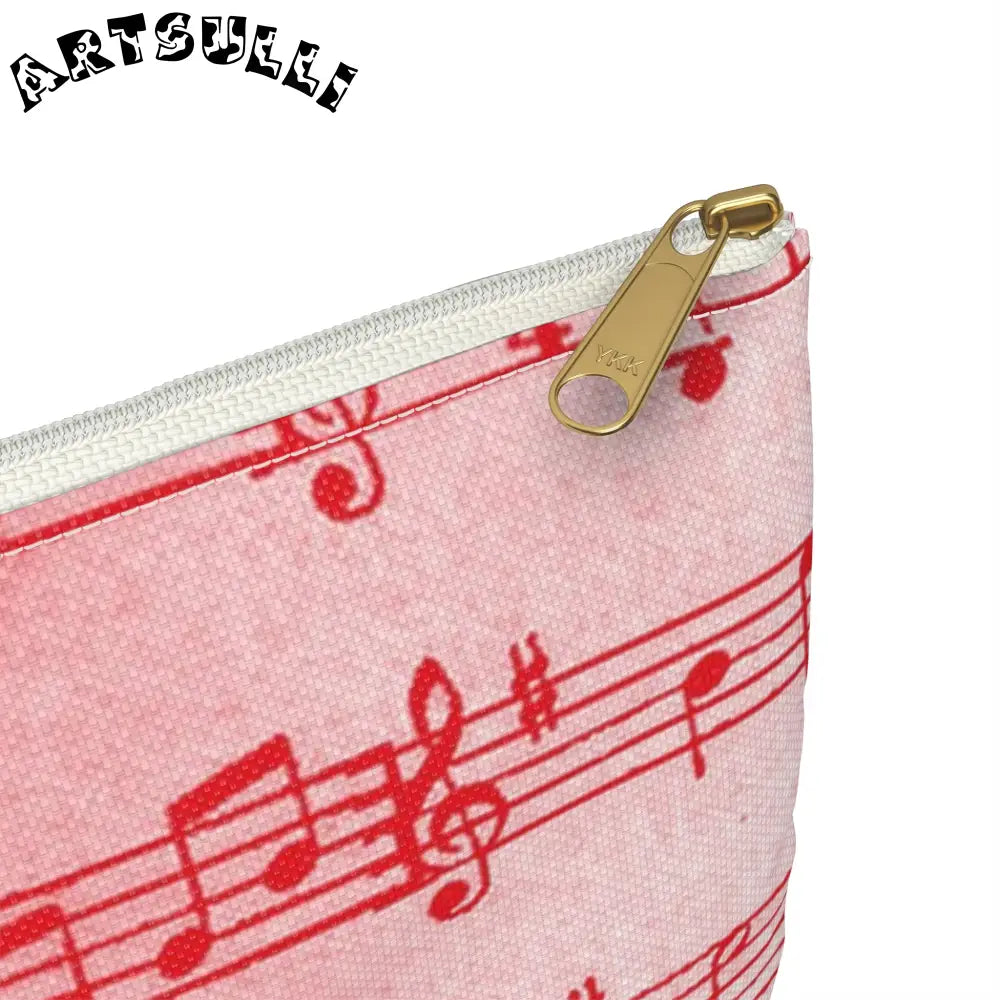 JAKKOUTTHEBXX Red Musical Note Zippered Pouch 2025