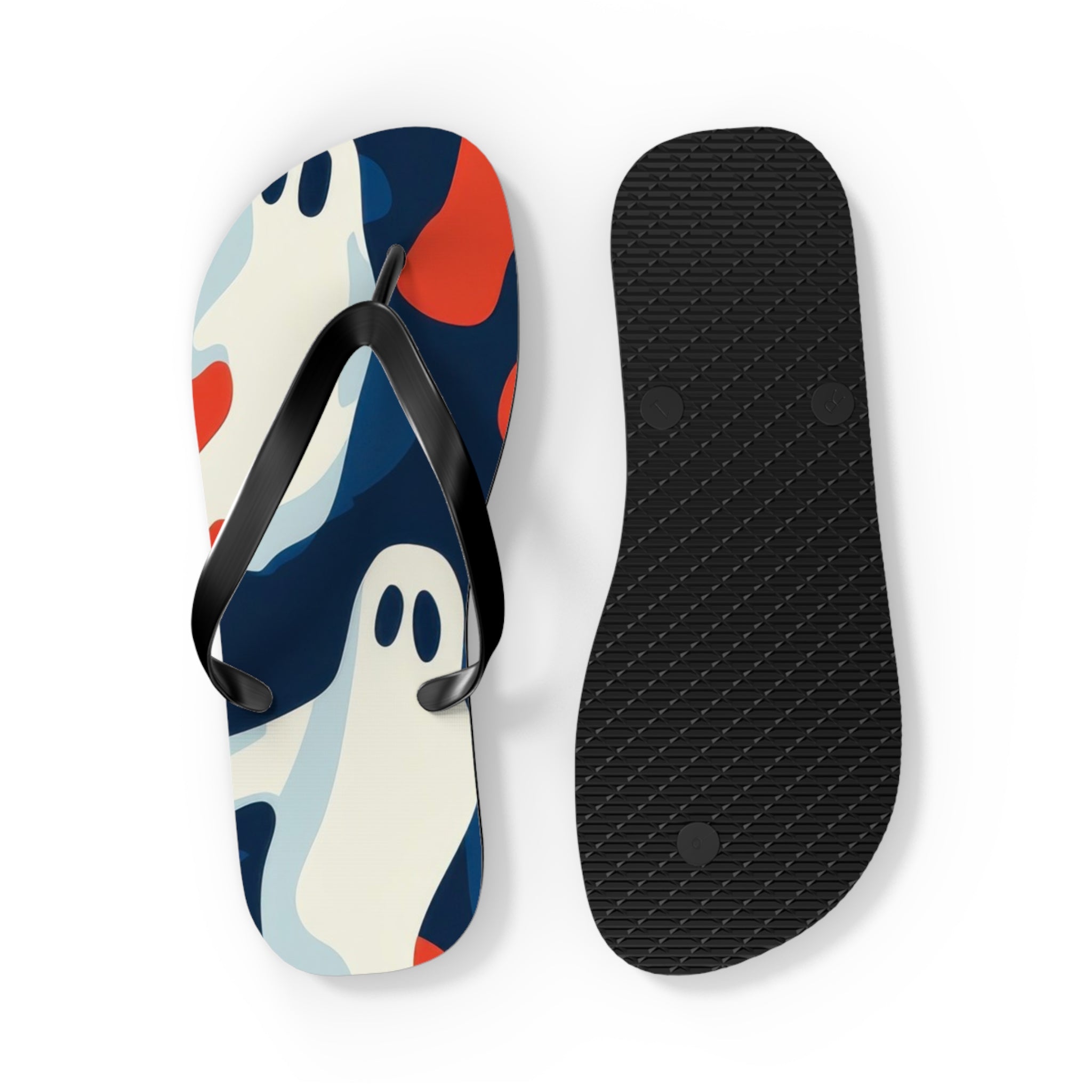 Camo Ghosts Flip Flops, Artsulli - Art is Long, Life is Short, Shoes, , , , , , , 