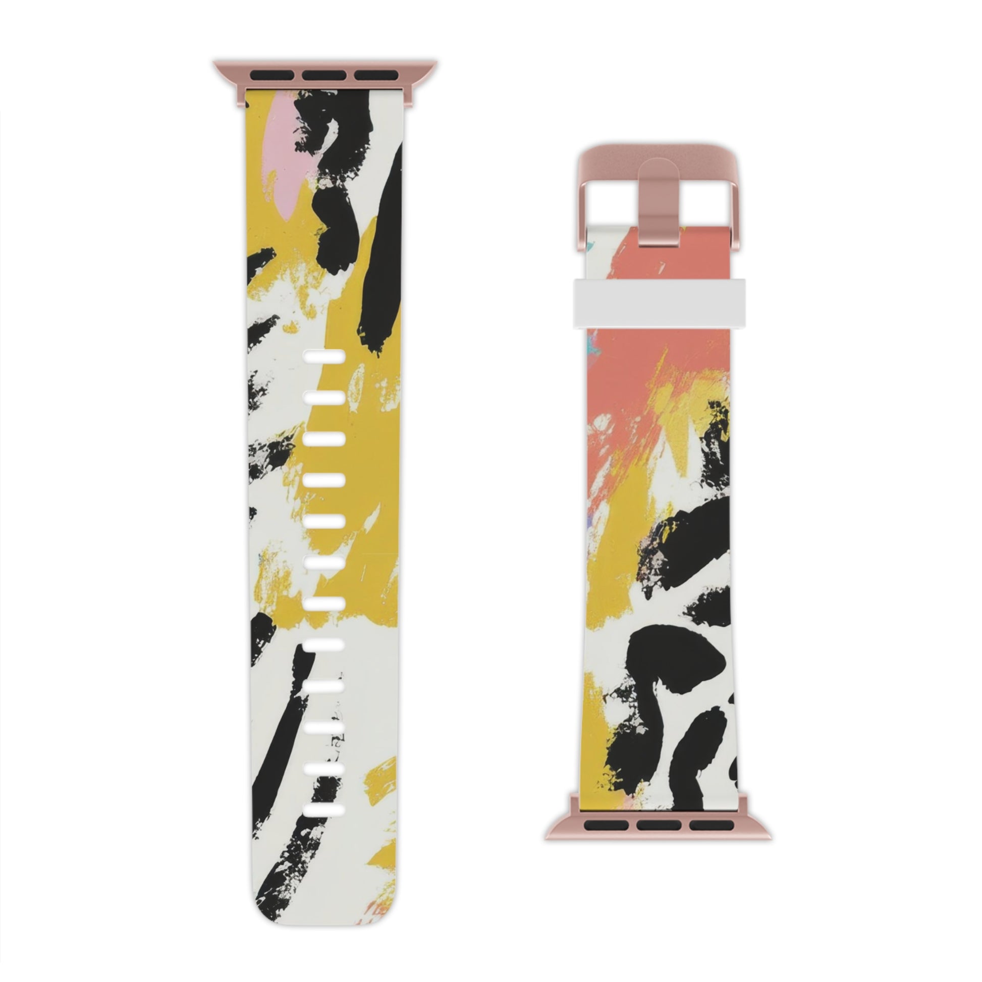 Wild Zebra Stripes x Paint Brush Strokes Multi-Color II Watch Band for Apple Watch, Artsulli - Art is Long, Life is Short, Accessories, , , , , , , 