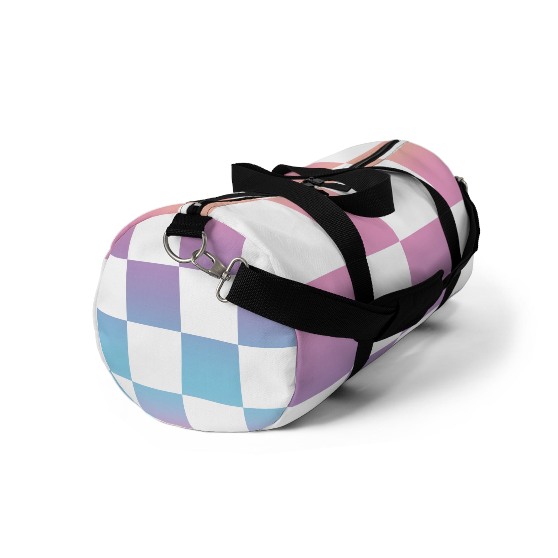 Vaporwave Check Duffel Bag, Artsulli - Art is Long, Life is Short, Bags, , , , , , , 