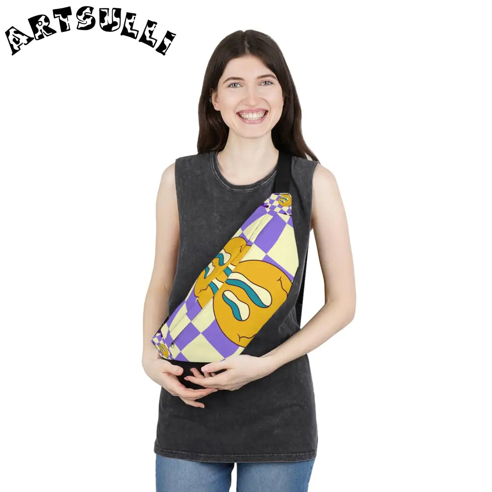 JAKKOUTTHEBXX Trippy Flower Power Motifs Large Fanny Pack