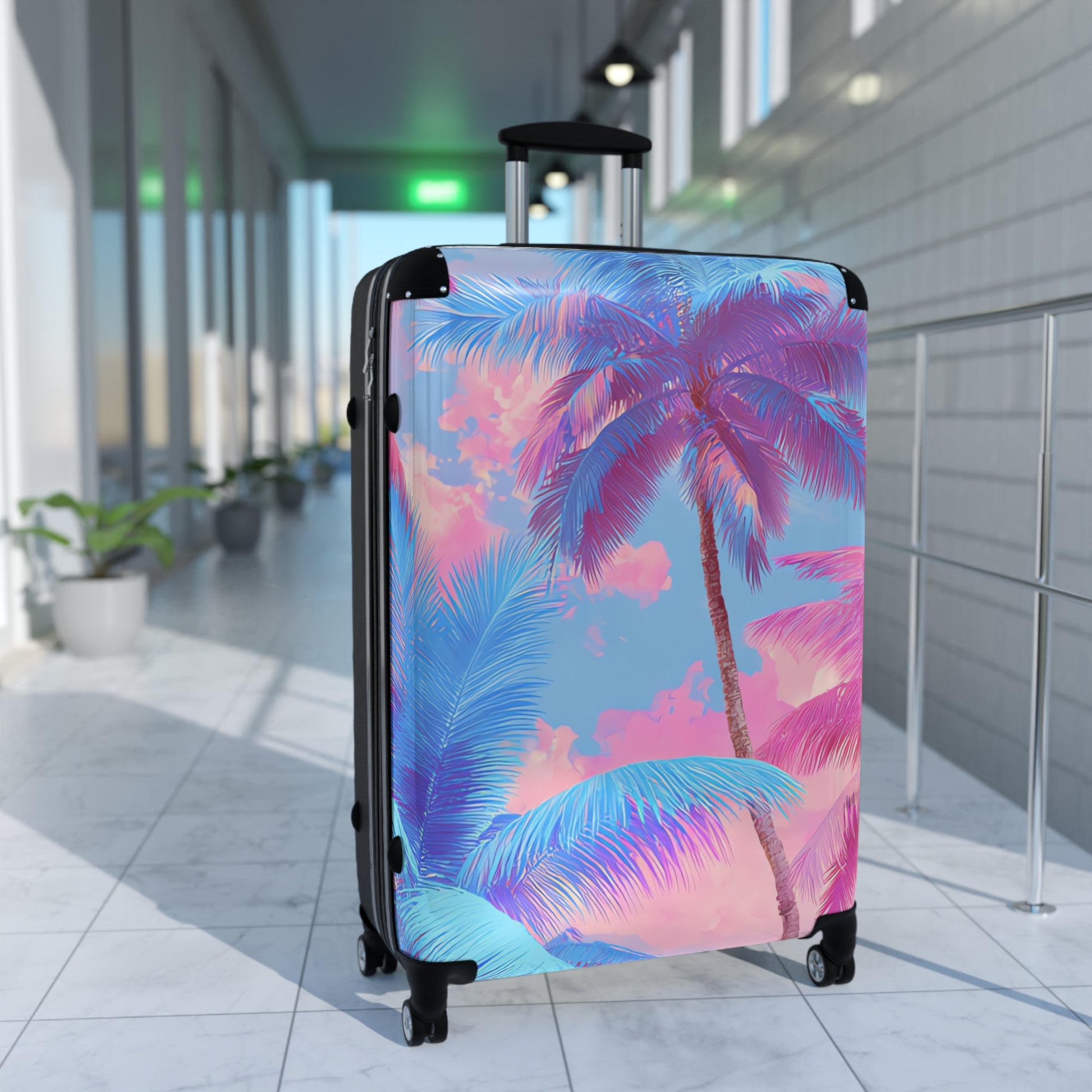 Ethereal Pastel Palms Suitcase, Artsulli - Art is Long, Life is Short, Bags, , , , , , , 