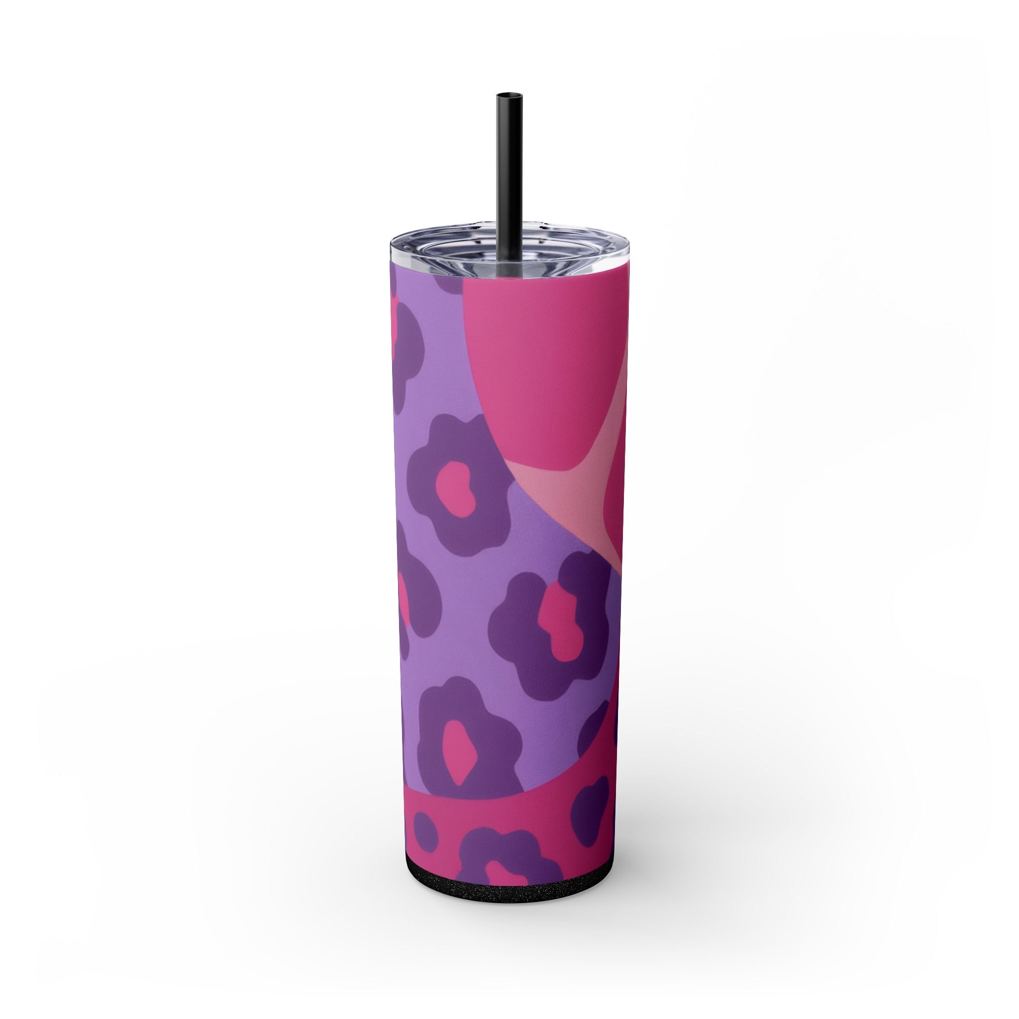 Skinny Tumbler with Straw, 20oz, Artsulli - Art is Long, Life is Short, Mug, Finish, Glossy, Color, Glitter Black, Size, 20oz, 32311713875487946721
