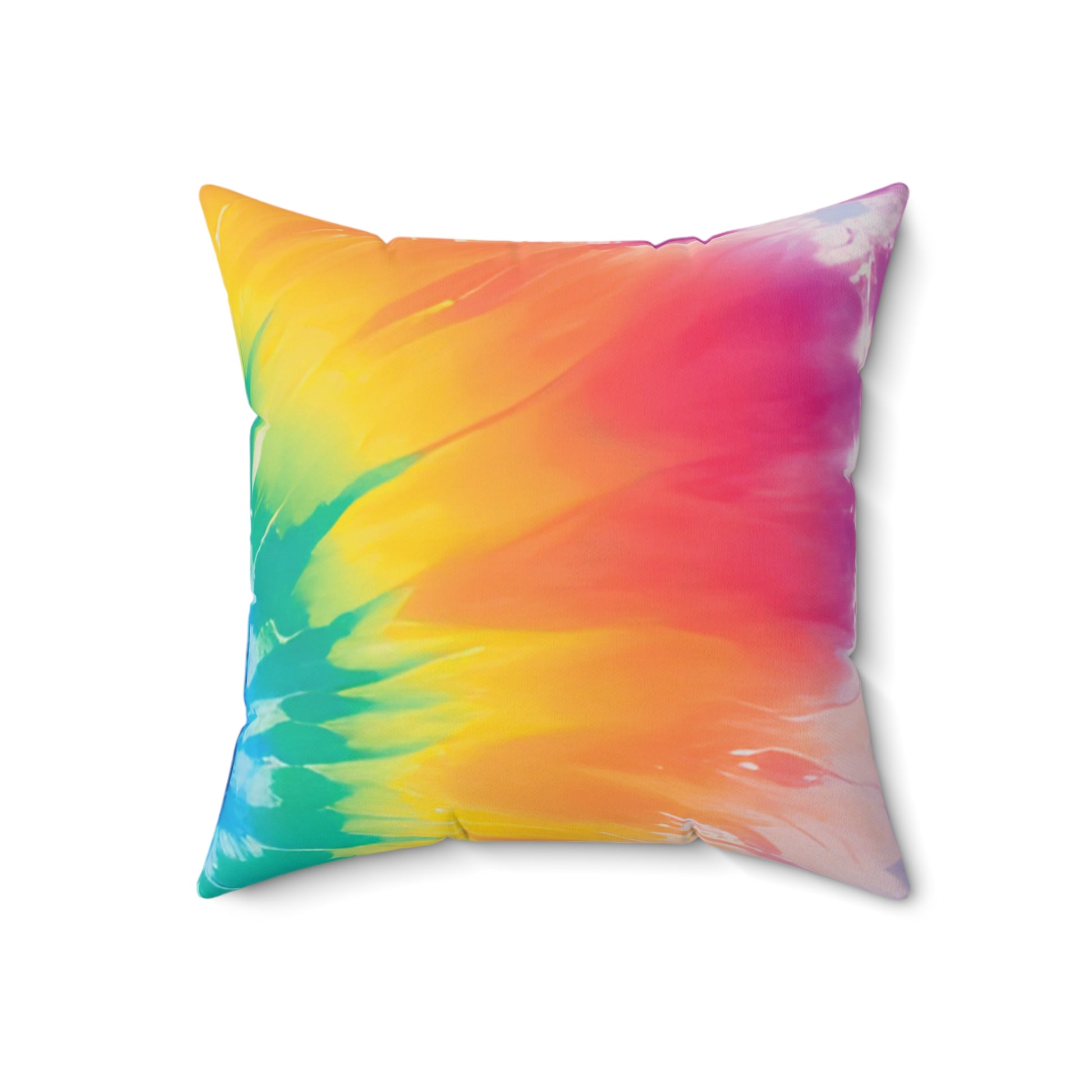 Tie Dye Spun Polyester Square Pillow, Artsulli - Art is Long, Life is Short, Home Decor, , , , , , , 