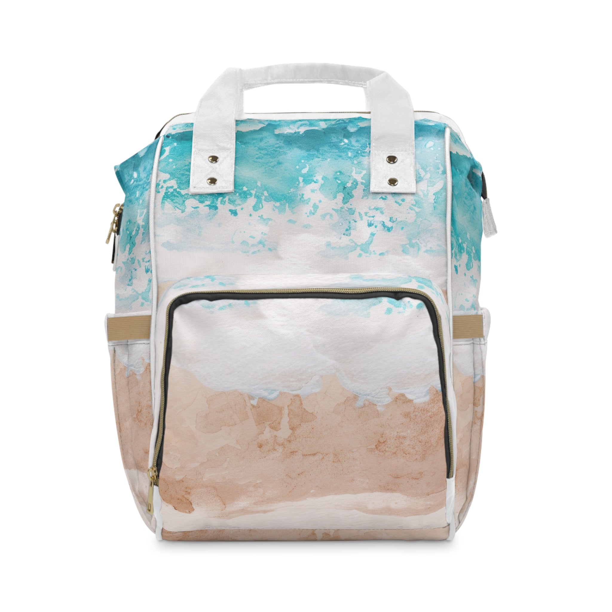 Seashore Multifunctional Diaper Backpack, Artsulli - Art is Long, Life is Short, Bags, Size, 15.0" × 10.8" × 6.7'', , , , , 13890304518259072723