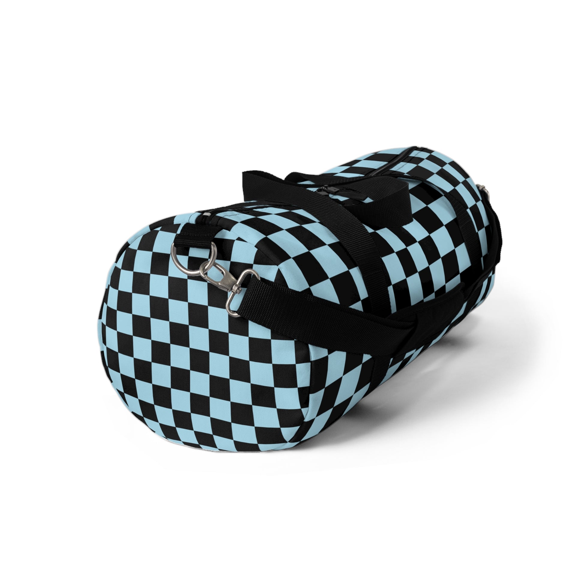Checkerboard II Black and Blue Duffel Bag, Artsulli - Art is Long, Life is Short, Bags, , , , , , , 
