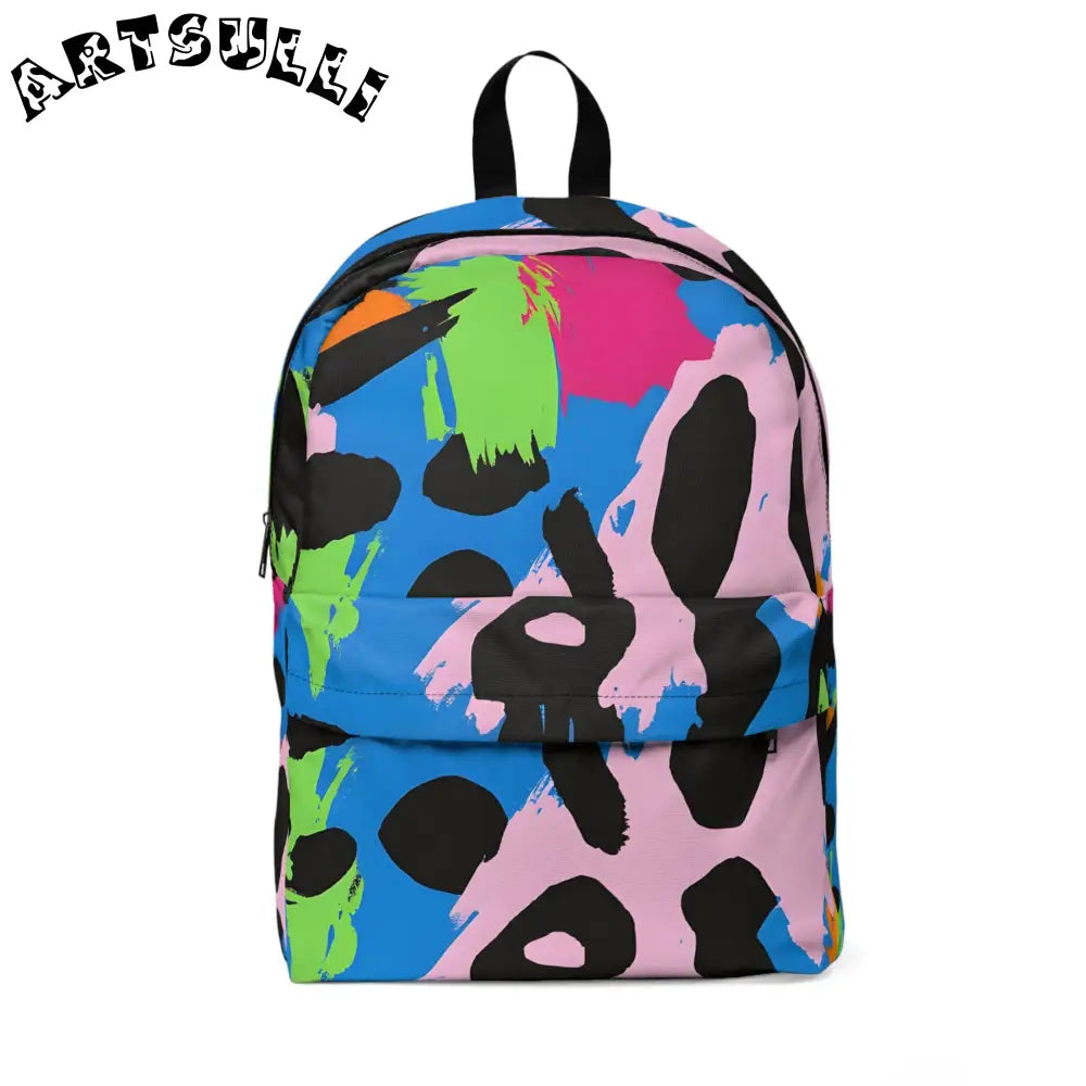 90s Neon Unisex Classic Backpack, Artsulli - Art is Long, Life is Short, Bags, Size, One size, , , , , 31182326676151636840