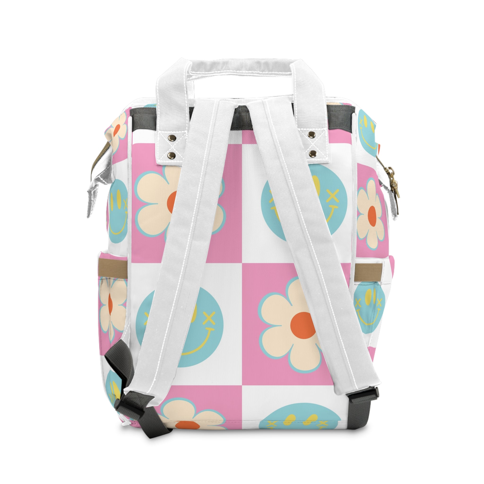 Madotsukis Grin Bloom Multifunctional Diaper Backpack, Artsulli - Art is Long, Life is Short, Bags, , , , , , , 