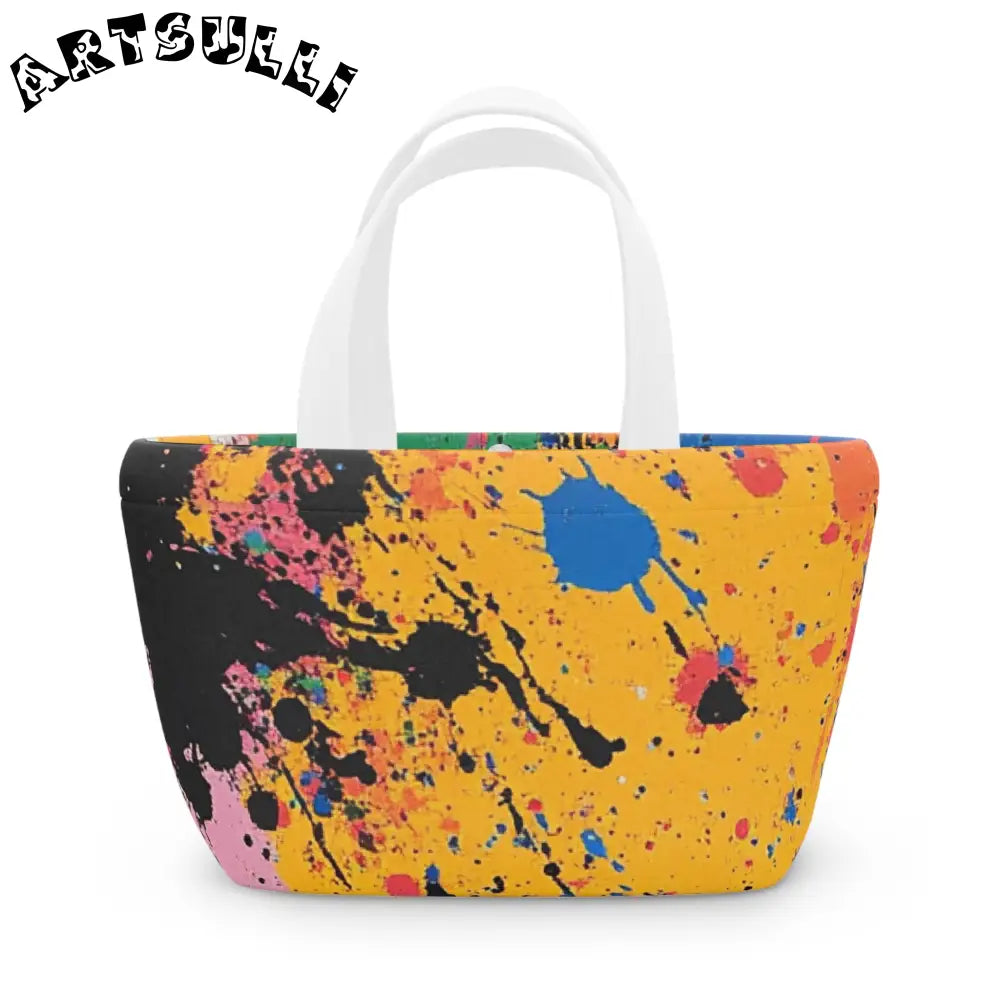 JAKKOUTTHEBXX The Colors Of Paint Splatter Lunch Bag JAKKOUTTHEBXX