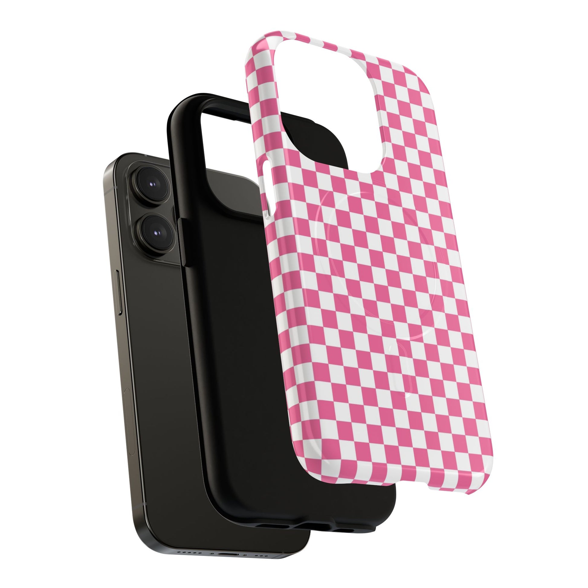 Yuyushiki Pink Check Tough Magnetic Cases, Artsulli - Art is Long, Life is Short, Phone Case, , , , , , , 