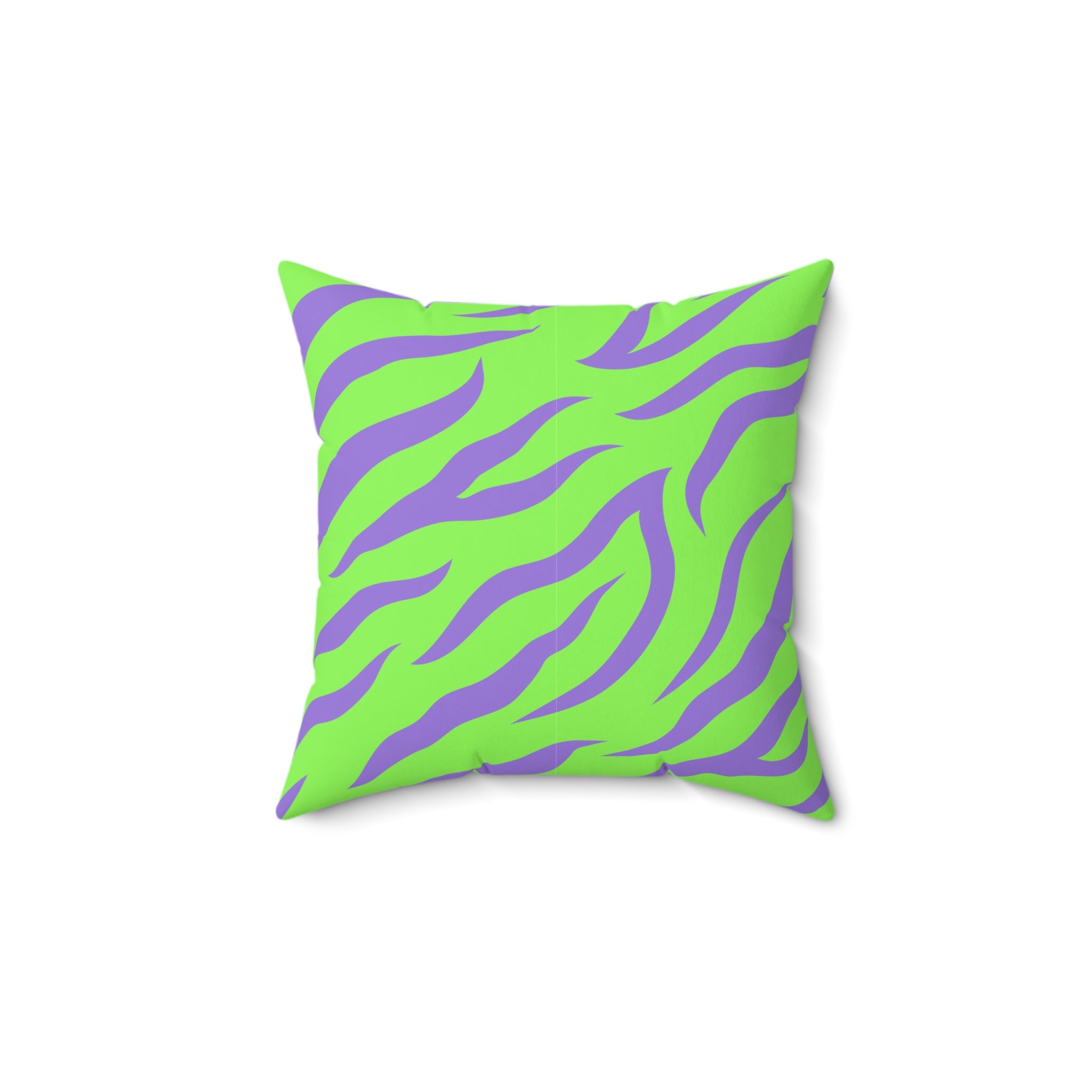 Tyrannosaurus Print Green and Purple Spun Polyester Square Pillow, Artsulli - Art is Long, Life is Short, Home Decor, Size, 14" × 14", , , , , 15157135575757