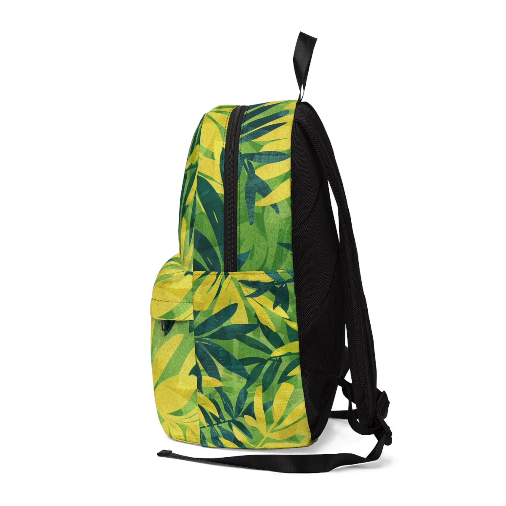 Green Leaf x Yellow Leaf x Tropical x Jungle Unisex Classic Backpack, Artsulli - Art is Long, Life is Short, Bags, , , , , , , 