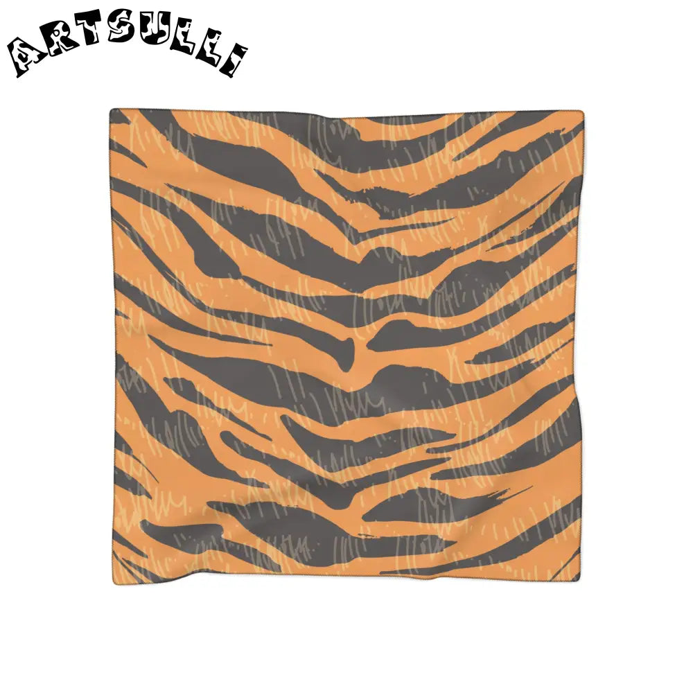 JAKKOUTTHEBXX Tiger Scratches Orange & Black Poly Scarf