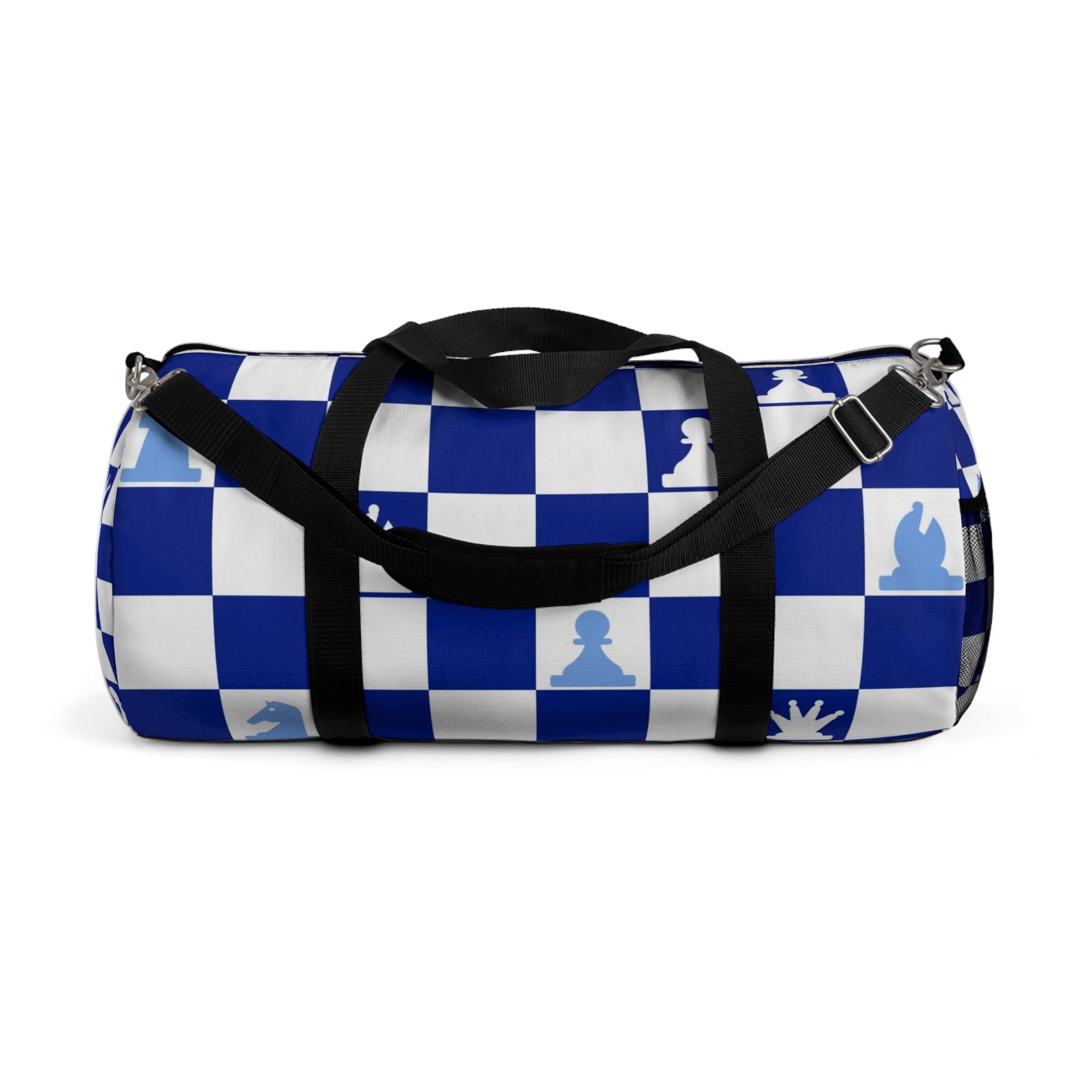 Chessboard Navy Blue Duffel Bag, Artsulli - Art is Long, Life is Short, Bags, Size, Large, , , , , 25229781465795722591