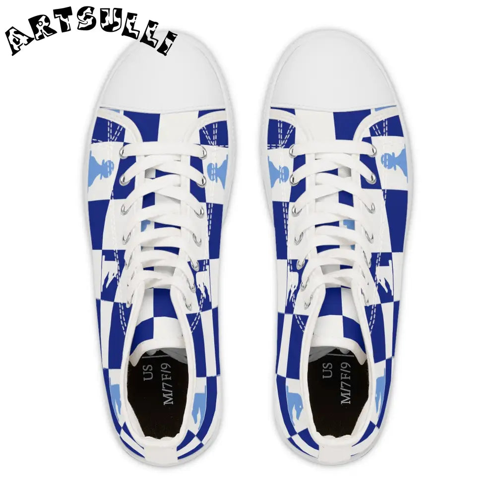 JAKKOUTTHEBXX Checkerboard Chess High Top Sneakers 2025