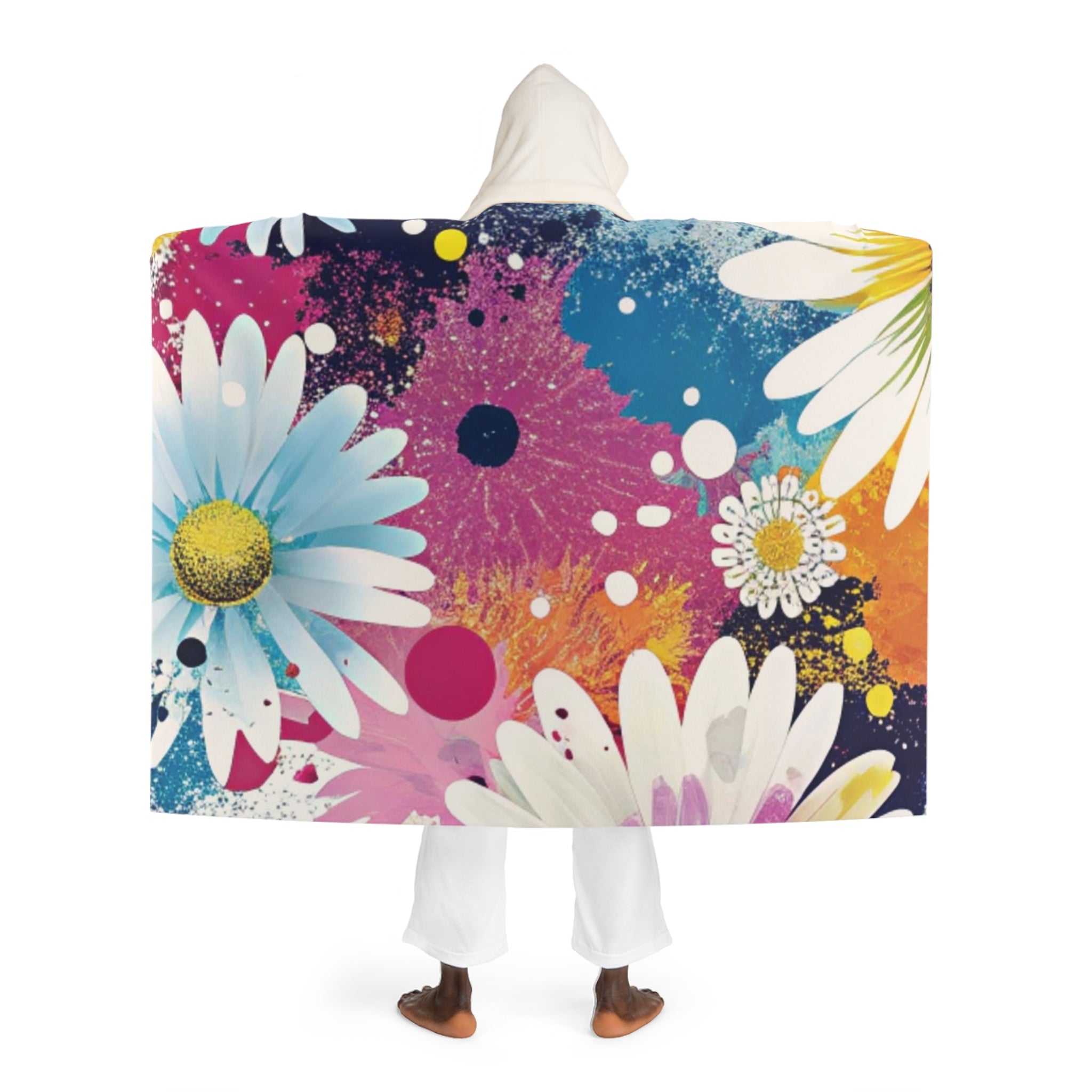 Magical Flower Explosion Multi-Color Hooded Sherpa Fleece Blanket, Artsulli - Art is Long, Life is Short, All Over Prints, , , , , , , 