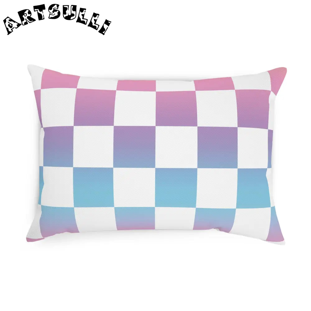 JAKKOUTTHEBXX Vaporwave Check Cushion JAKKOUTTHEBXX Artsulli - Art