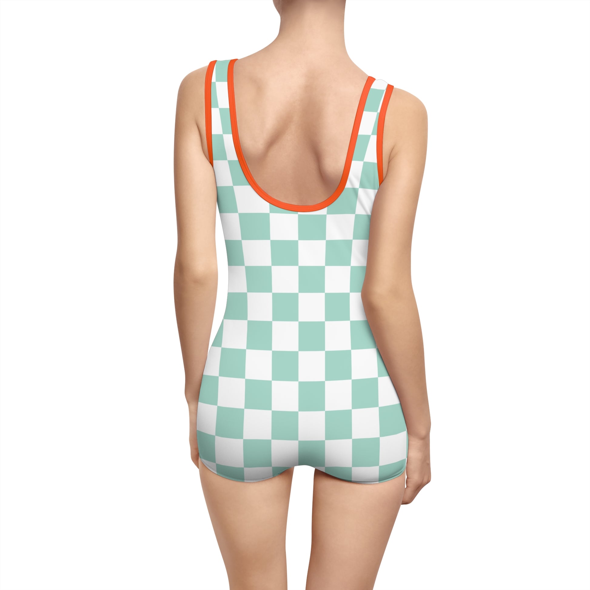 Chessboard II Women's Vintage Swimsuit (AOP), Artsulli - Art is Long, Life is Short, All Over Prints, , , , , , , 