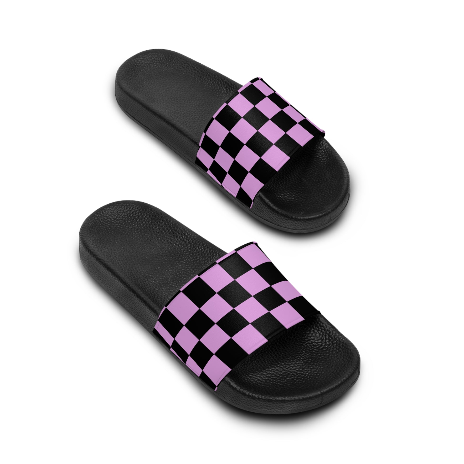 Pixel Punk Vision Women's Slide Sandals, Artsulli - Art is Long, Life is Short, Shoes, , , , , , , 