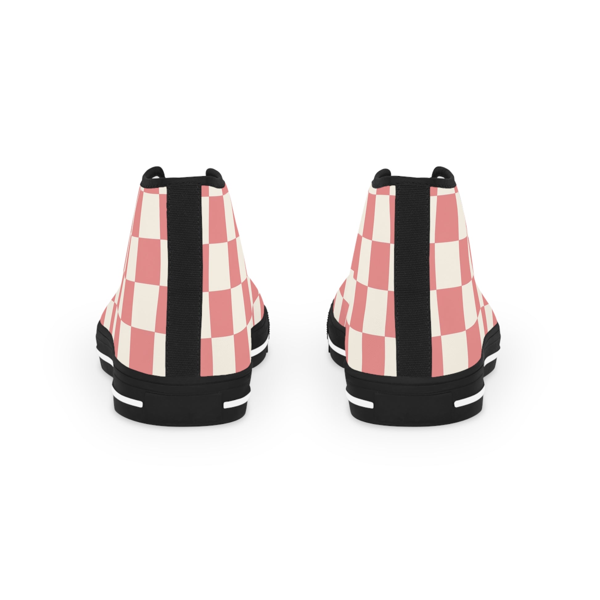 Retro Checkered Grassland Sprites II Men's High Top Sneakers, Artsulli - Art is Long, Life is Short, Shoes, , , , , , , 