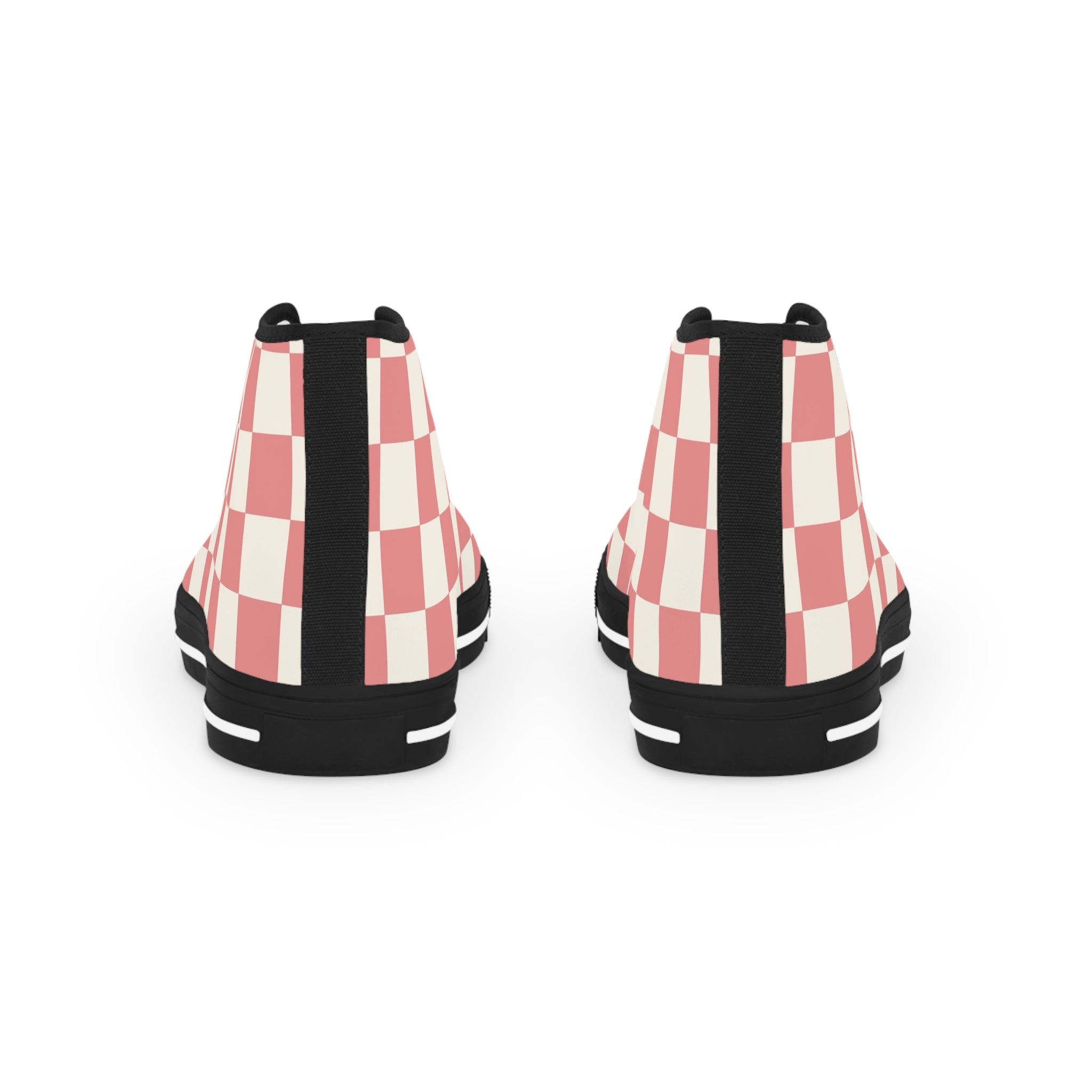 Retro Checkered Grassland Sprites II Men's High Top Sneakers, Artsulli - Art is Long, Life is Short, Shoes, , , , , , , 