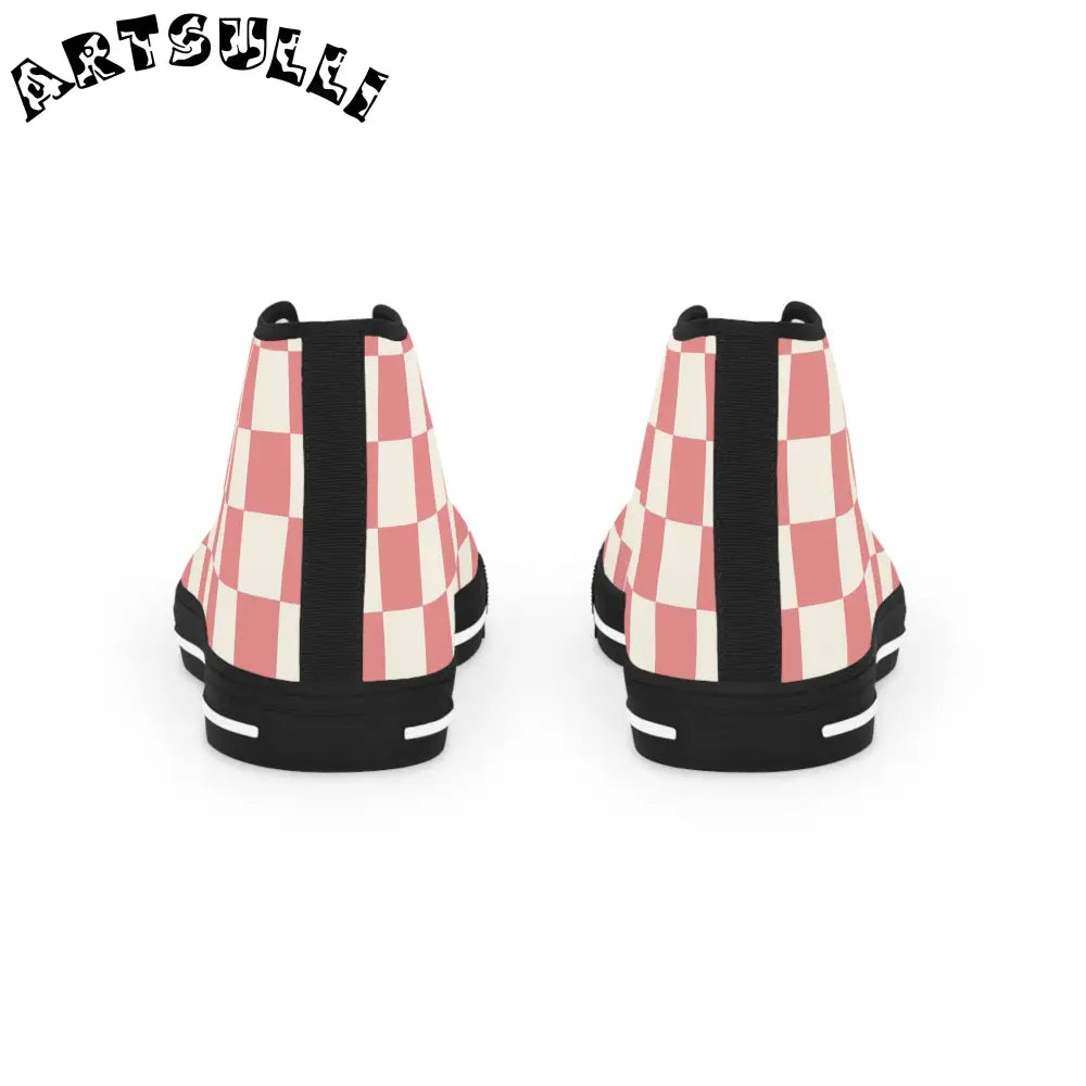 JAKKOUTTHEBXX Retro Checkered Grassland Sprites II Men’s High Top