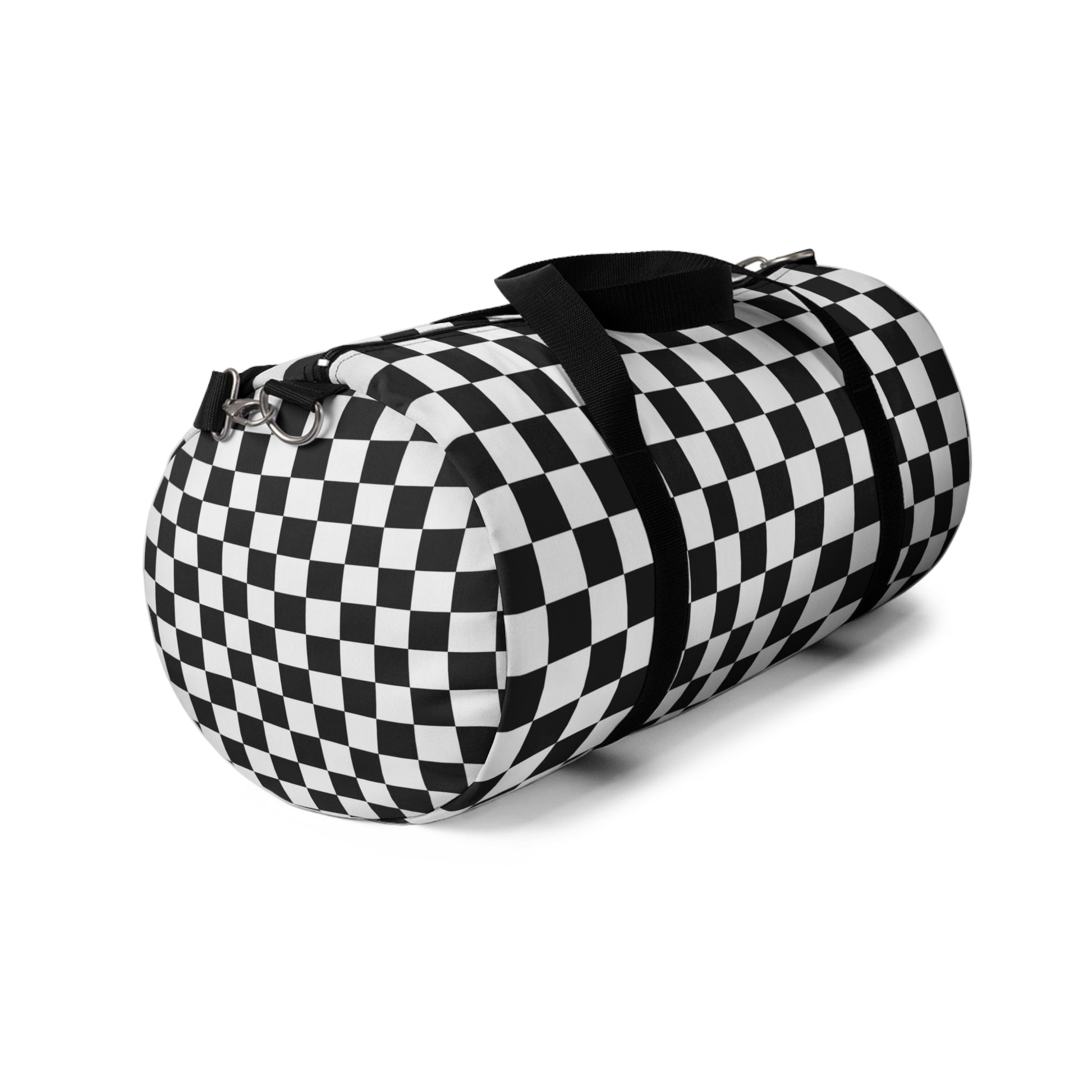 Checkerboard White and Black Duffel Bag, Artsulli - Art is Long, Life is Short, Bags, , , , , , , 