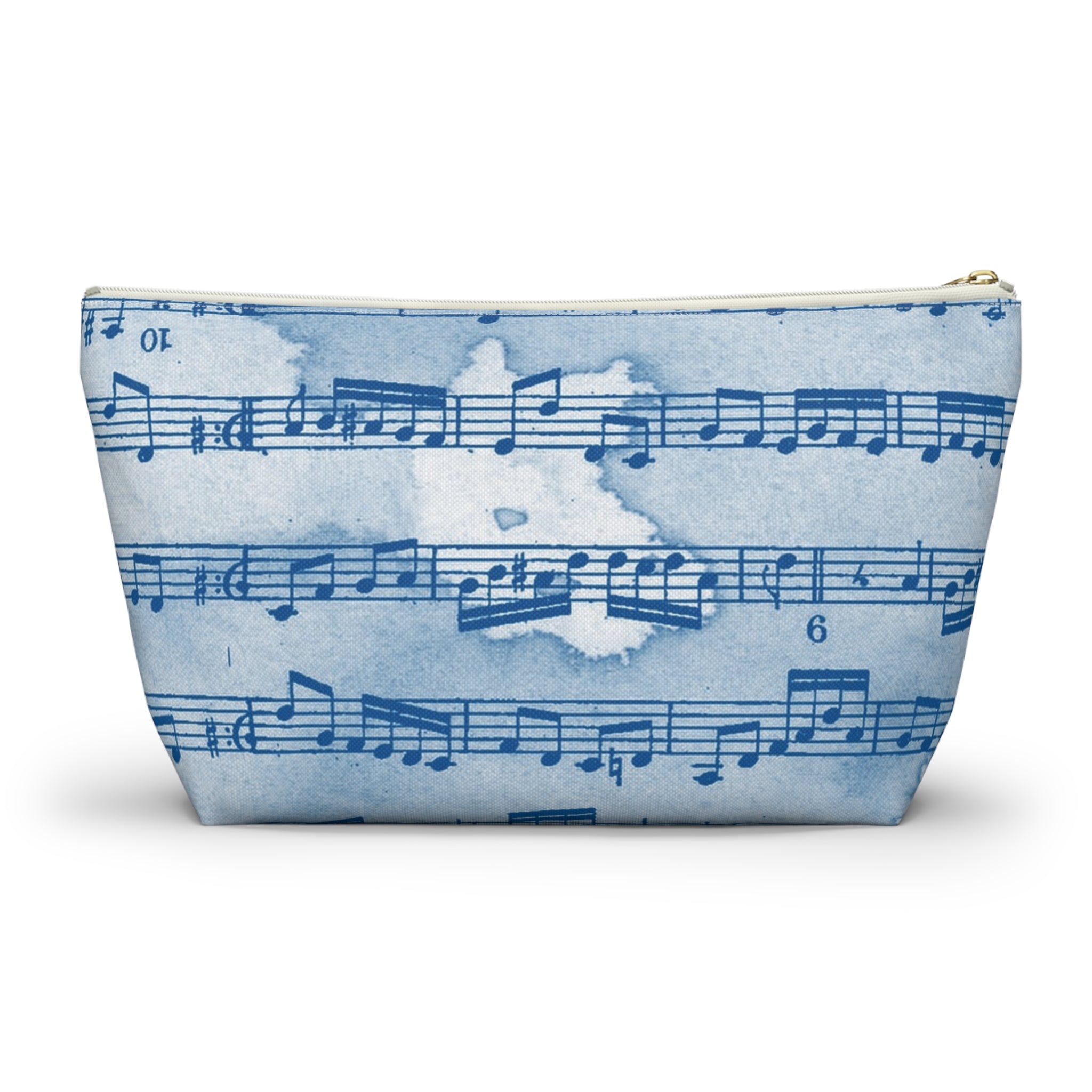 Drip Spill Type Beat Sheet Music Blue Accessory Pouch w T-bottom, Artsulli - Art is Long, Life is Short, Bags, , , , , , , 
