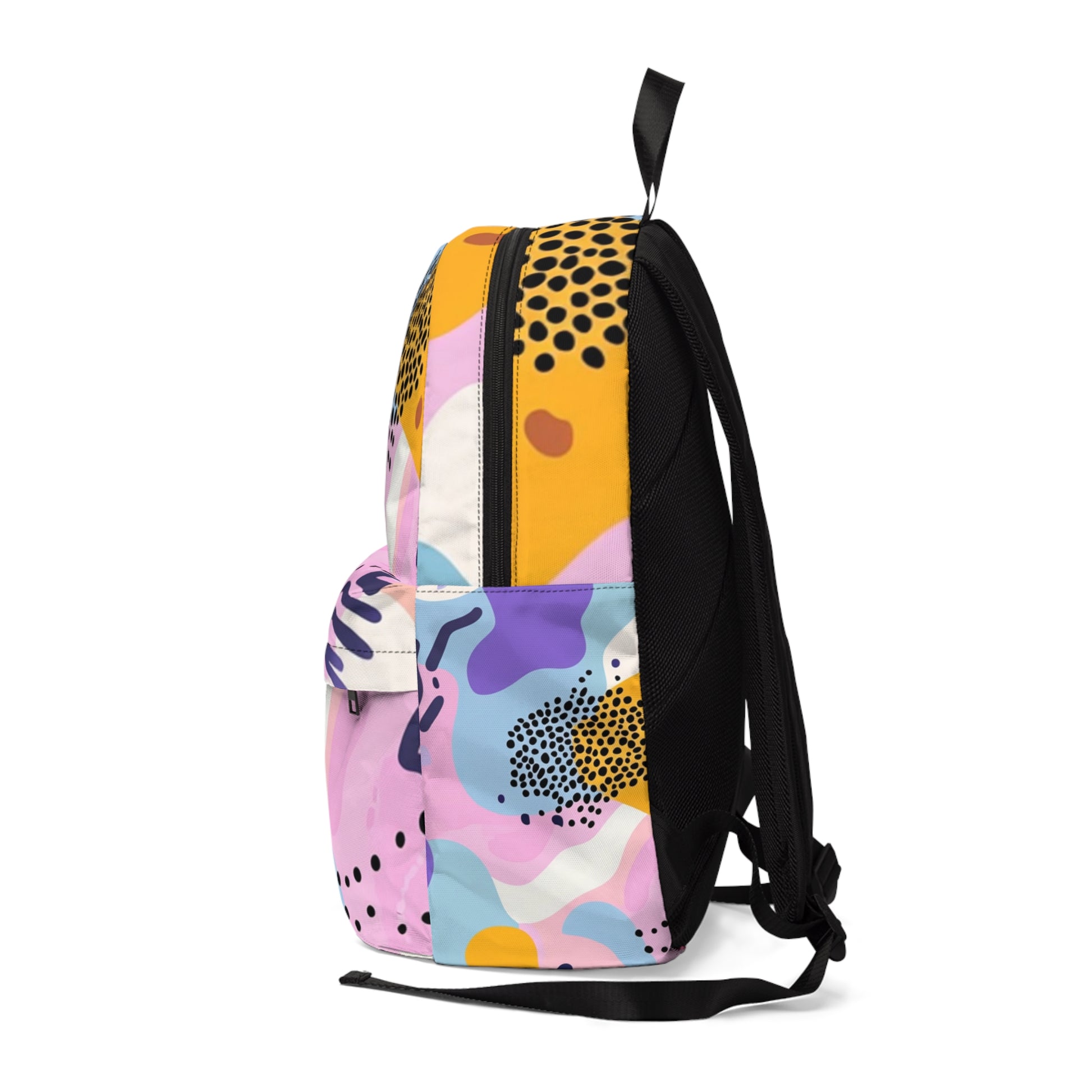 Colorful Abstract Dots and Shapes Unisex Classic Backpack, Artsulli - Art is Long, Life is Short, Bags, , , , , , , 