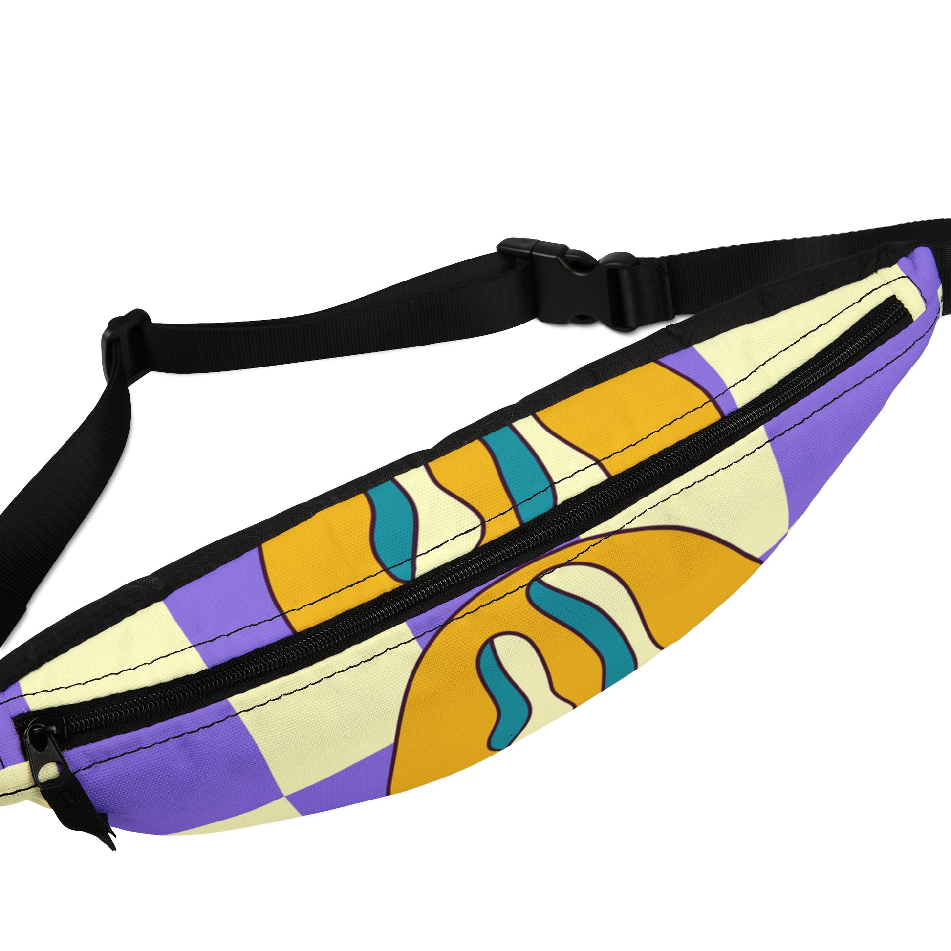 Trippy Flower Power Motifs Fanny Pack, Artsulli - Art is Long, Life is Short, Bags, , , , , , , 