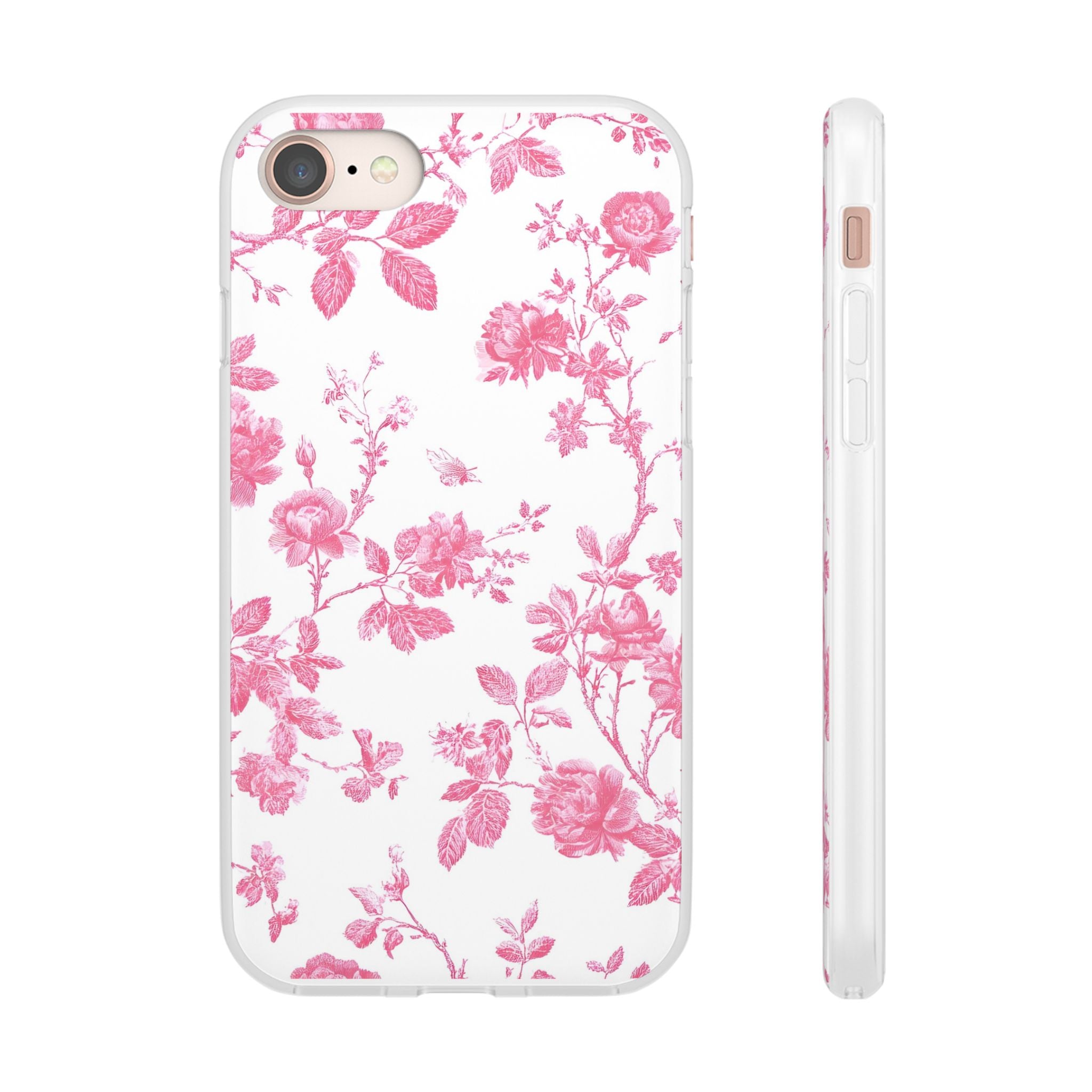 Pink and White Floral iPhone Case