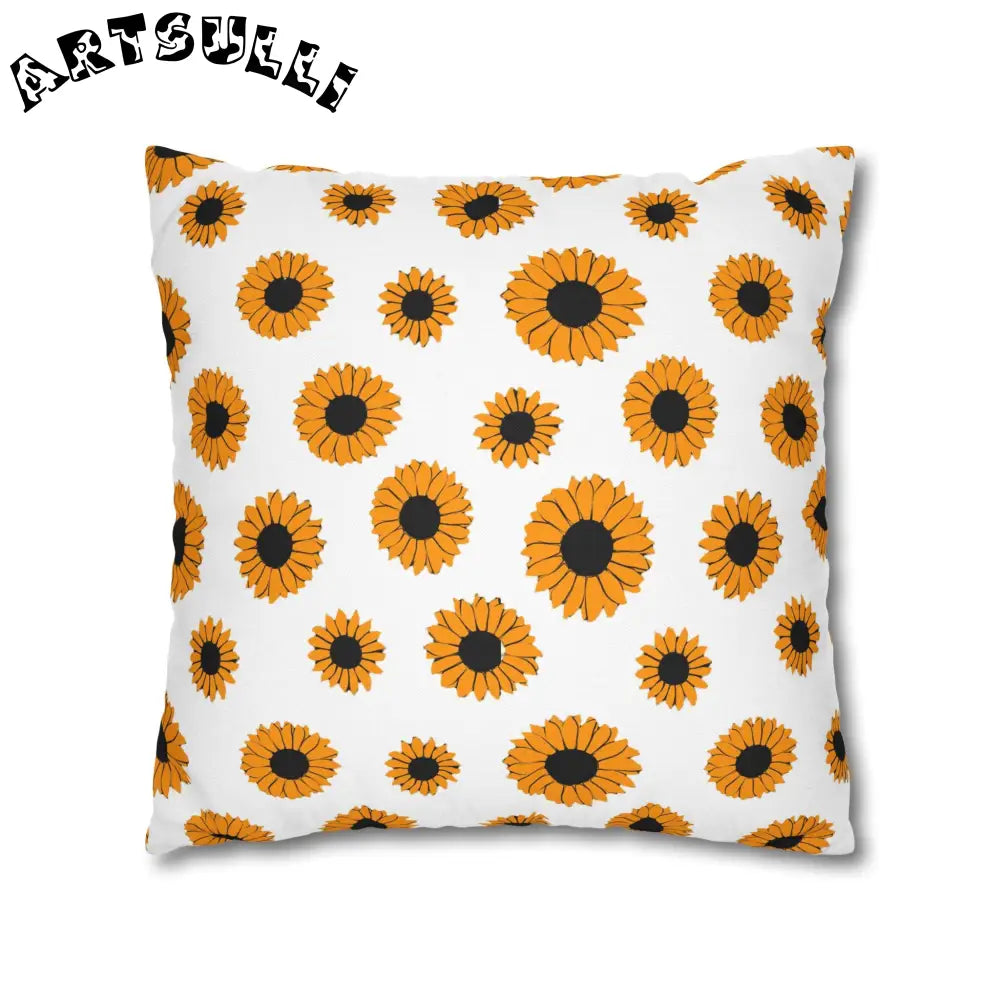 JAKKOUTTHEBXX Sunflowers Spun Polyester Square Pillowcase