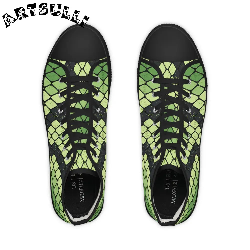 JAKKOUTTHEBXX Snake Skin Men’s High Top Sneakers JAKKOUTTHEBXX