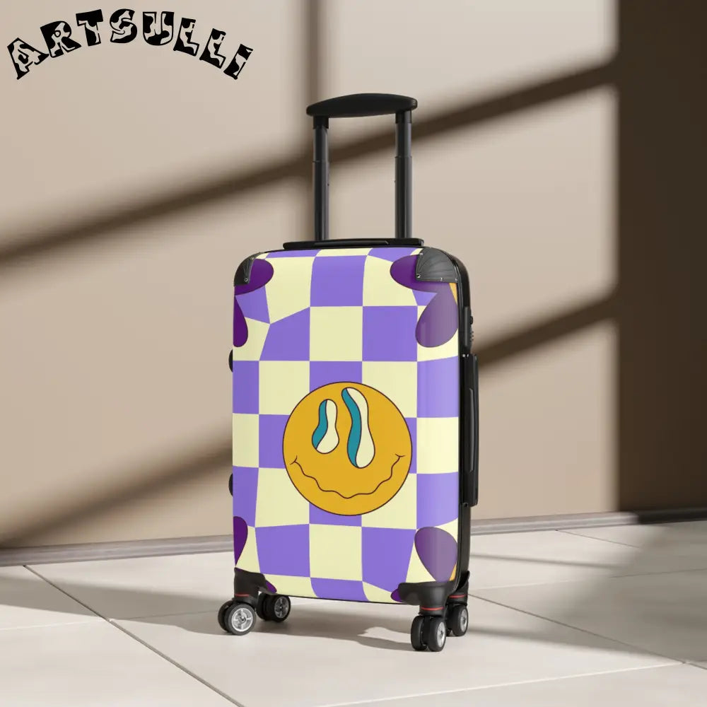 JAKKOUTTHEBXX Trippy Flower Power Motifs Suitcase JAKKOUTTHEBXX