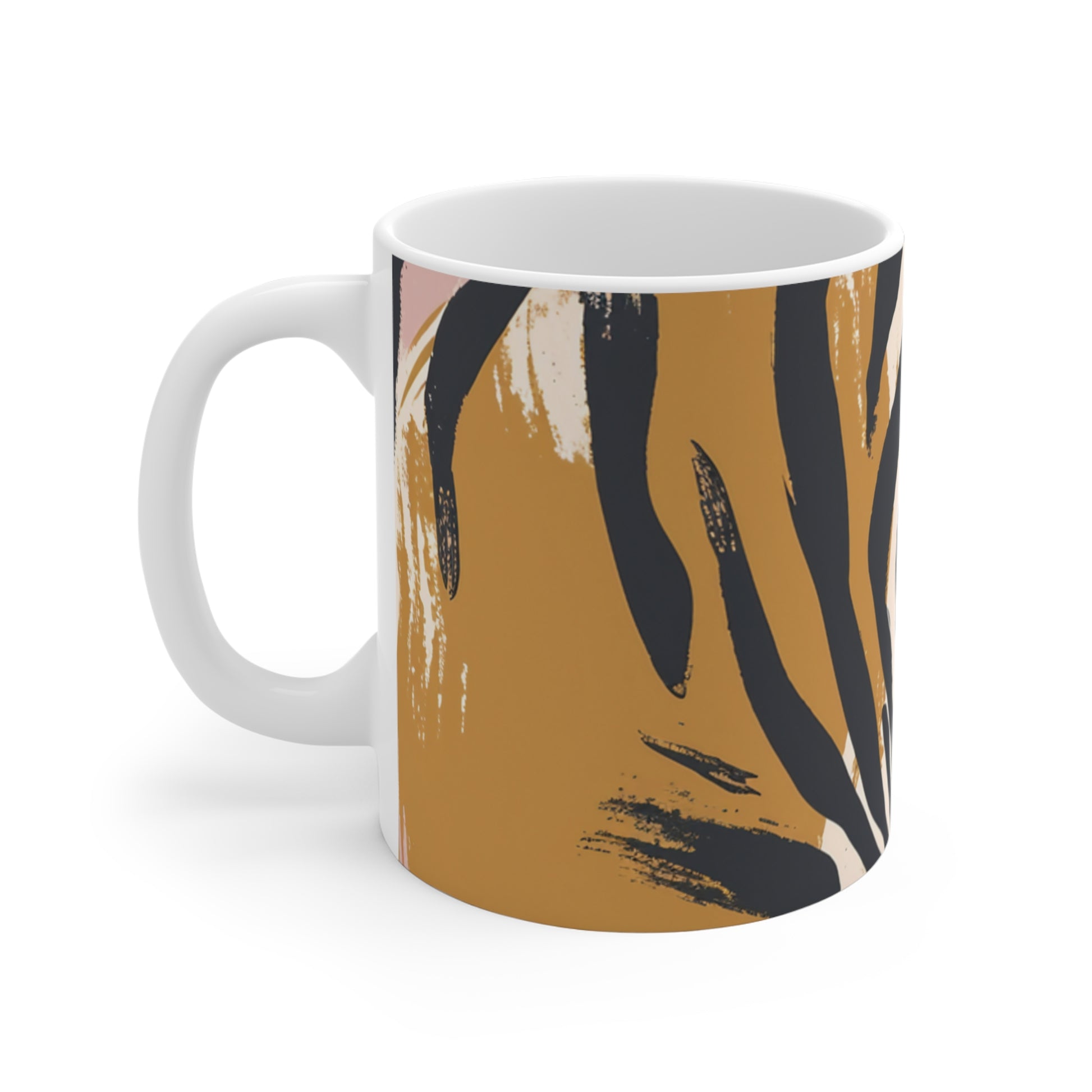 Zebra Brush Strokes Mug 11oz, Artsulli - Art is Long, Life is Short, Mug, , , , , , , 